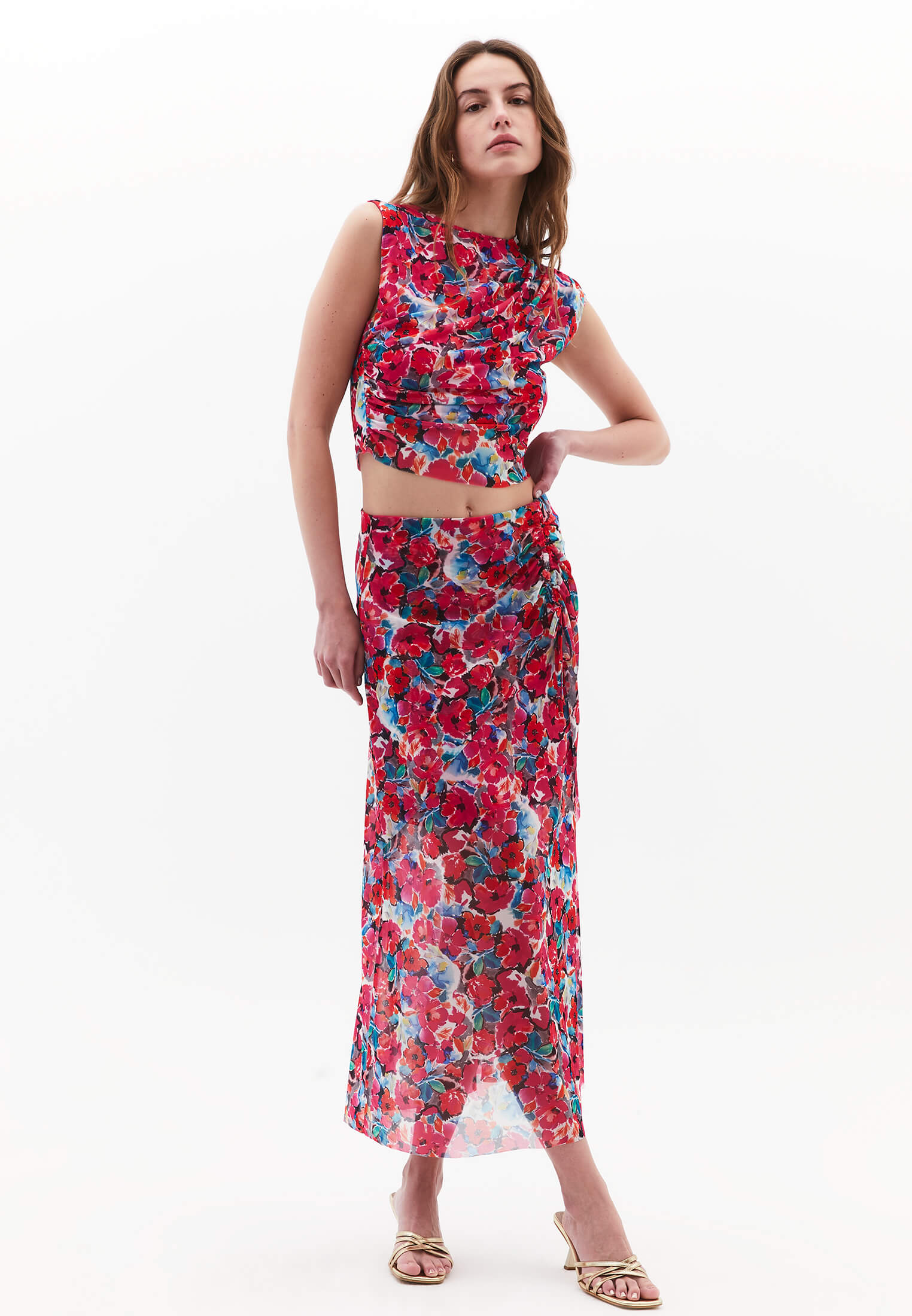 MESH TANK TOP - FLOWER COMB