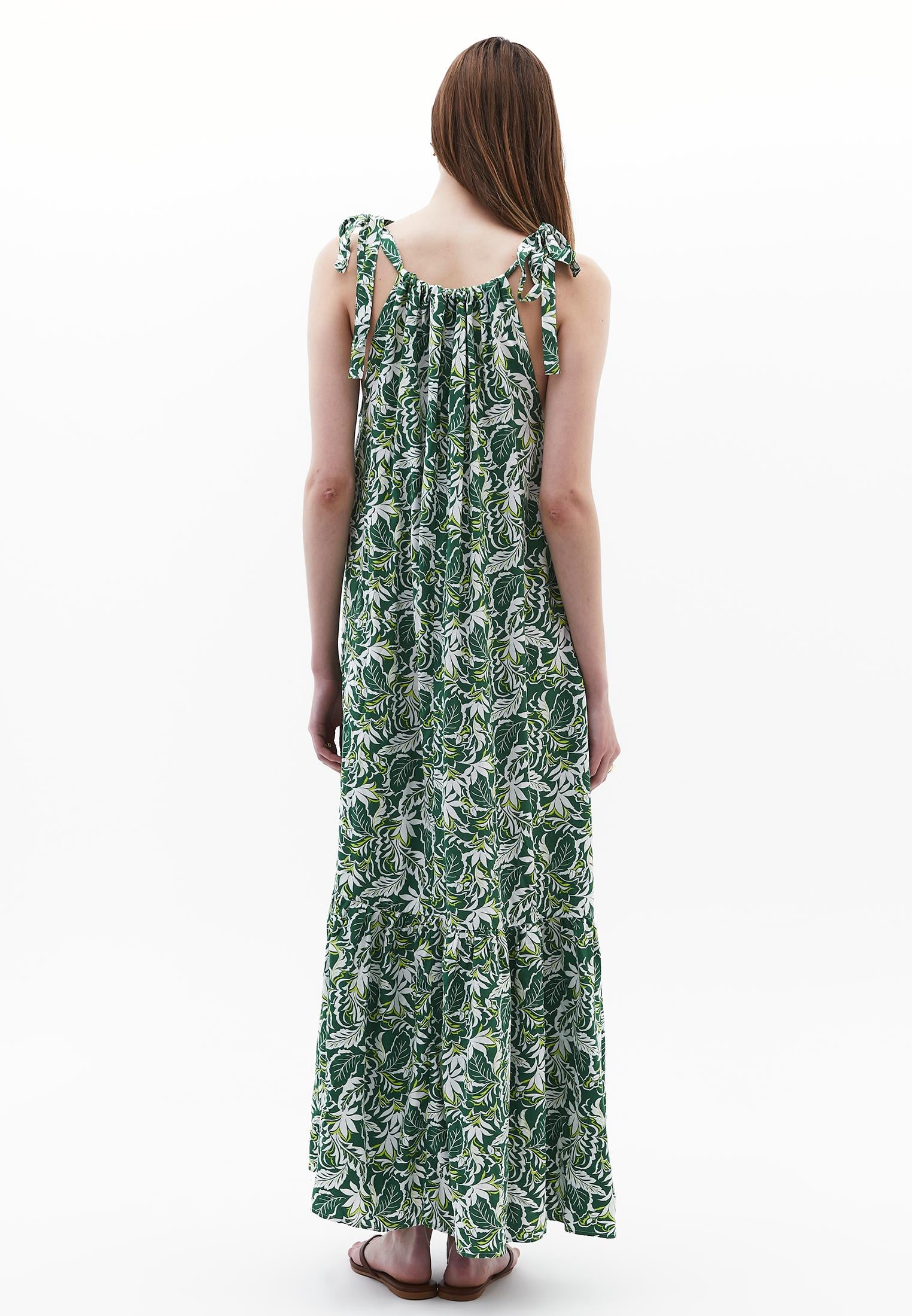 Halter Neck Tie Dress - FLOWER COMB