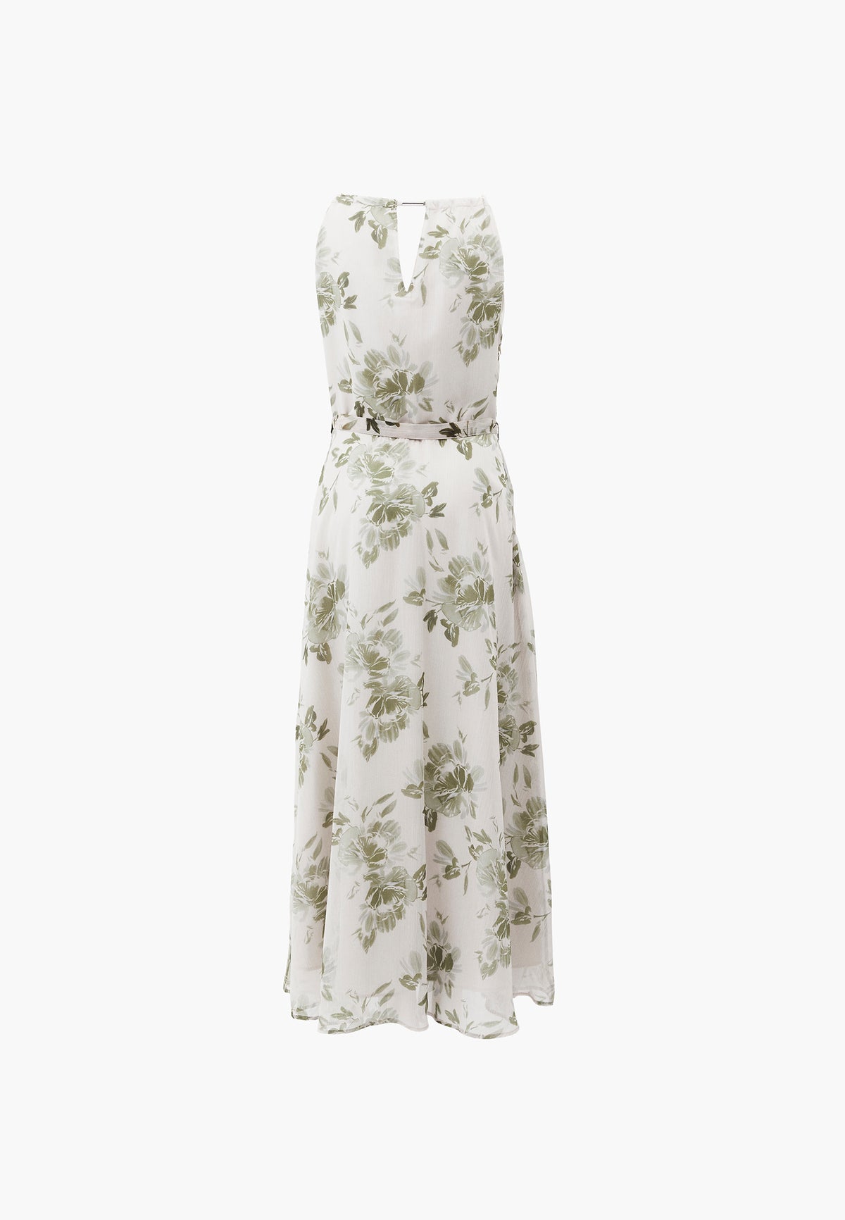 Halter Neck Long Printed Dress - Mix Color