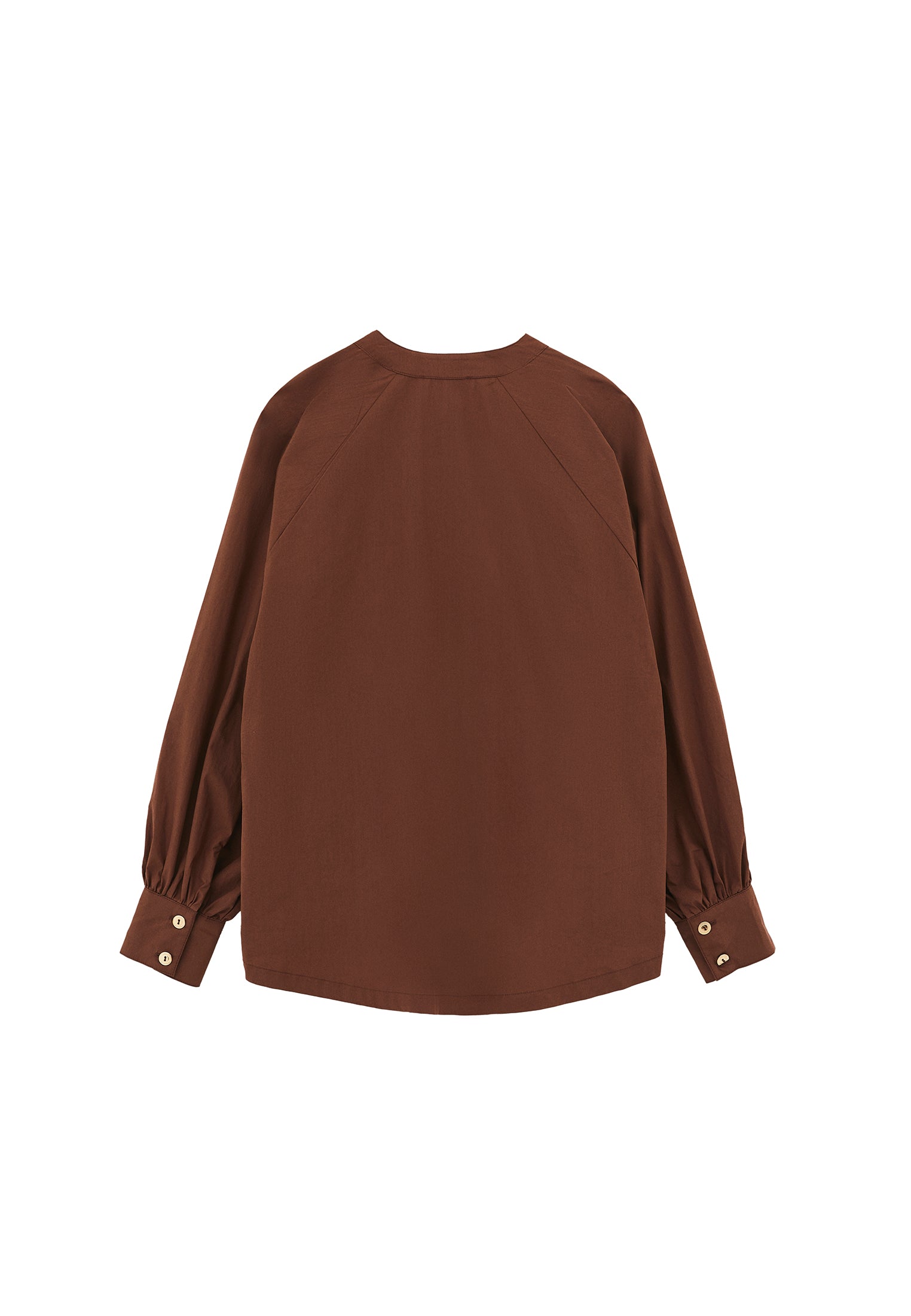 Oversize Raglan Sleeve Shirt - FONDUE FUDGE