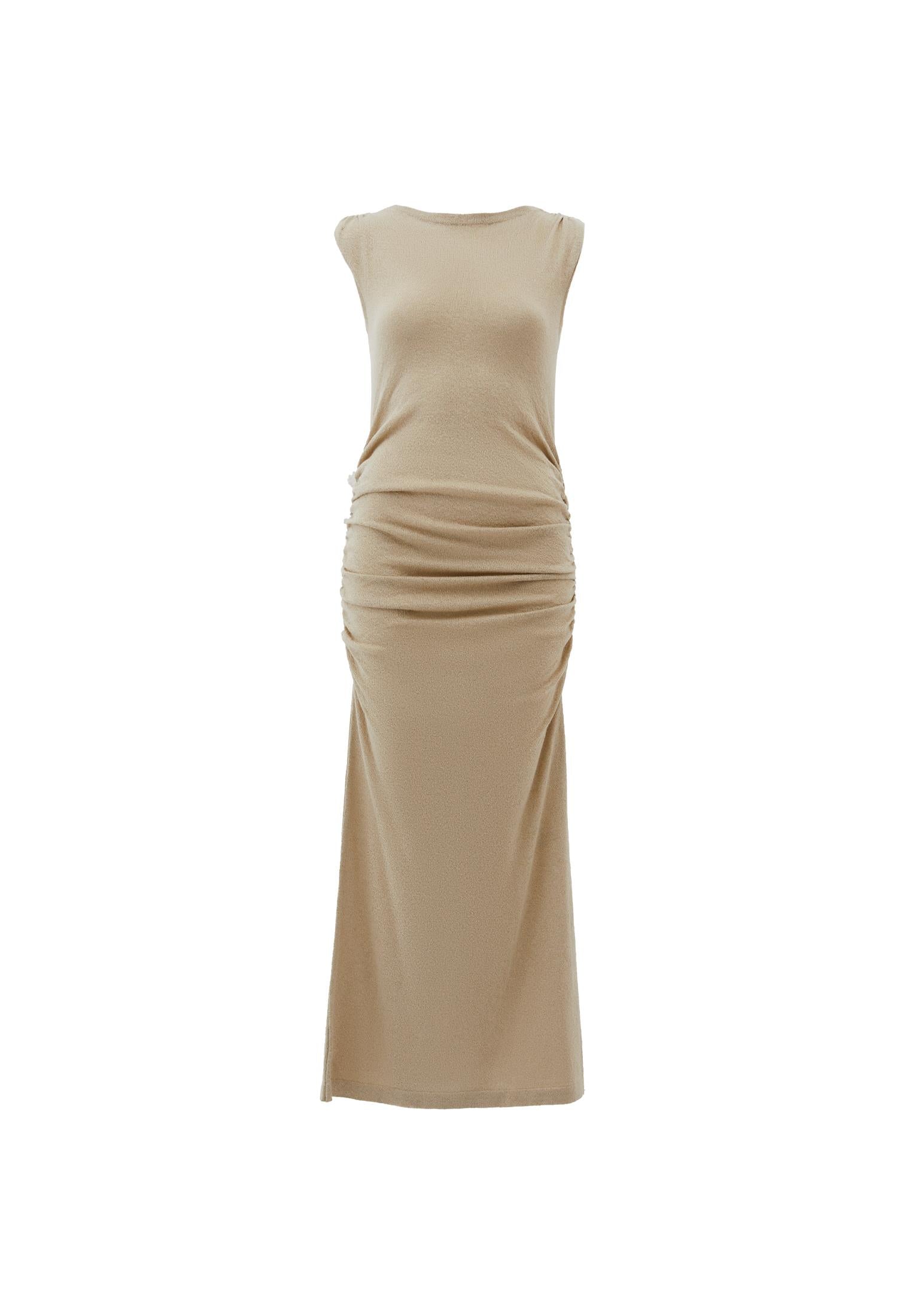 Glitter High Neck Dress - GOLD