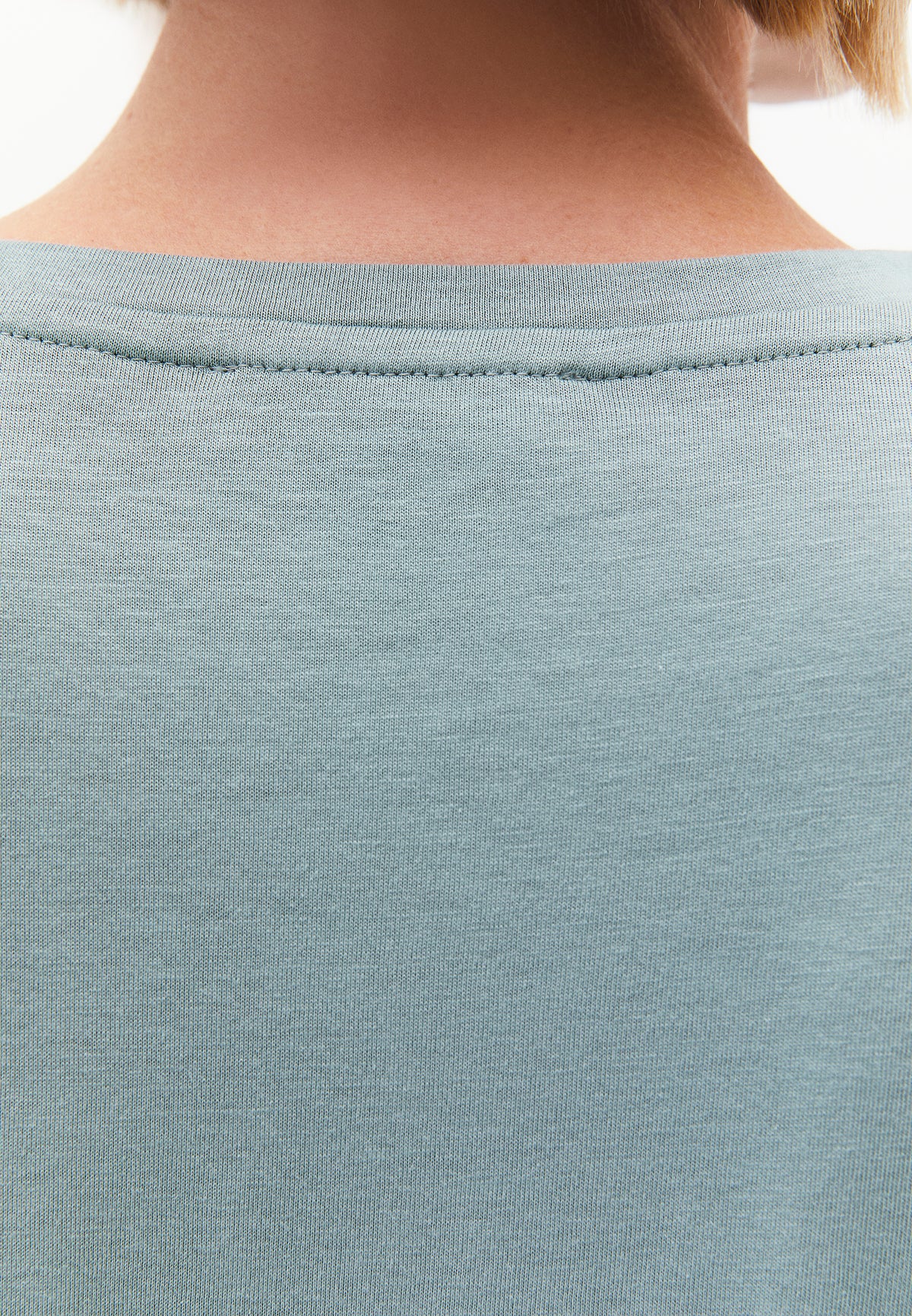 Rivet Detailed Boat Neck Short Sleeve T-Shirt - GREEN MILIEU