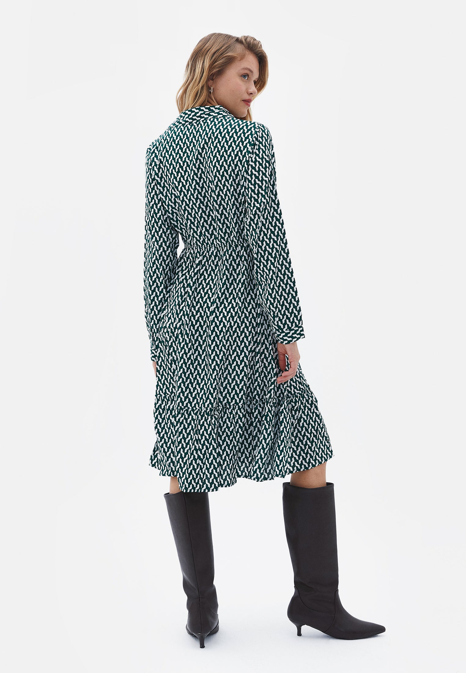 فستان ميدي - أخضر