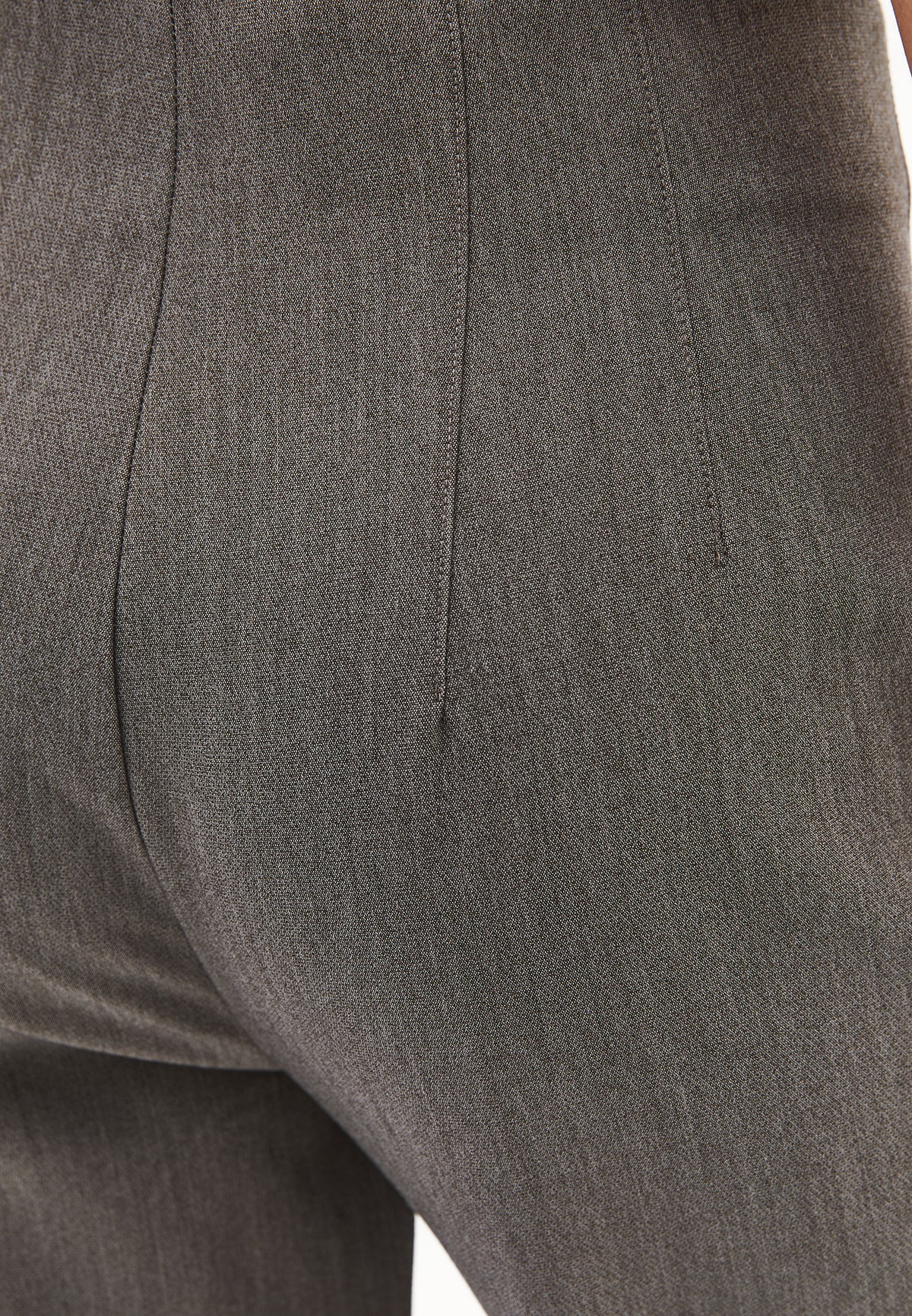Carrot Cut High Waist Pants - Grey