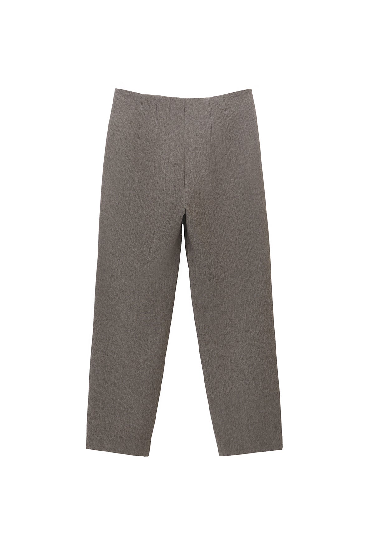Carrot Cut High Waist Pants - Grey
