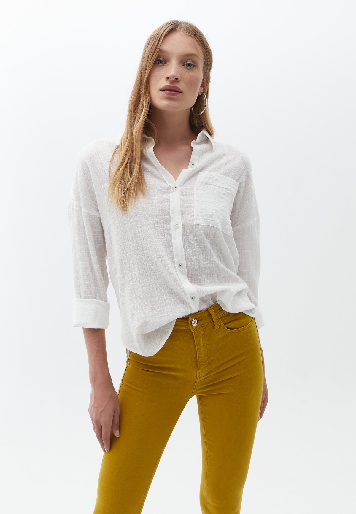 Natural Fabric Shirt - Cream