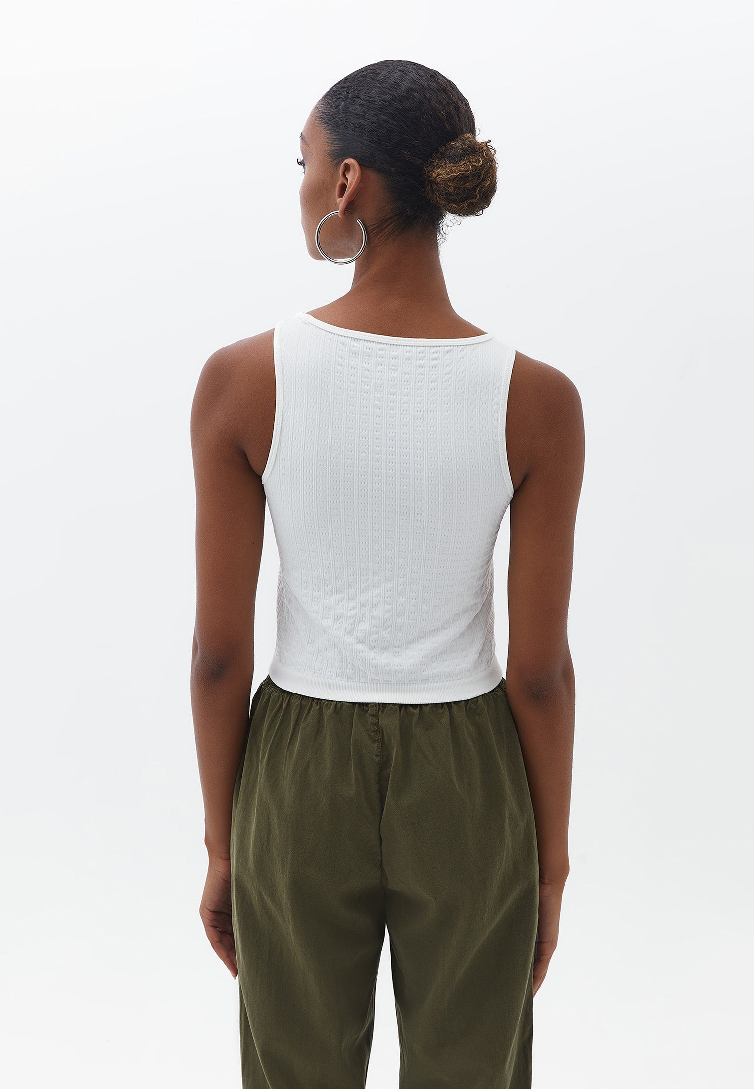 Crew neck crop top - ICE MILK
