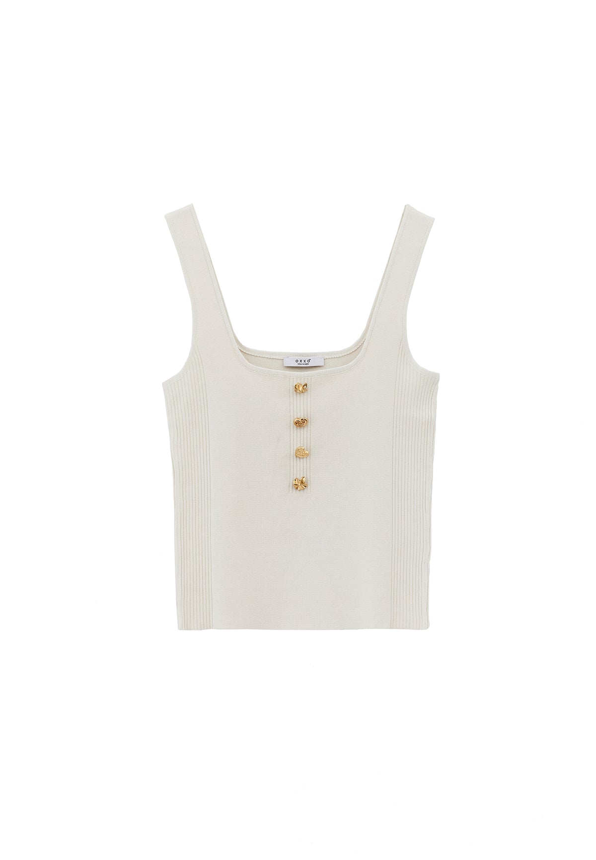 U Neck Sleeveless Tank Top - ICE MILK