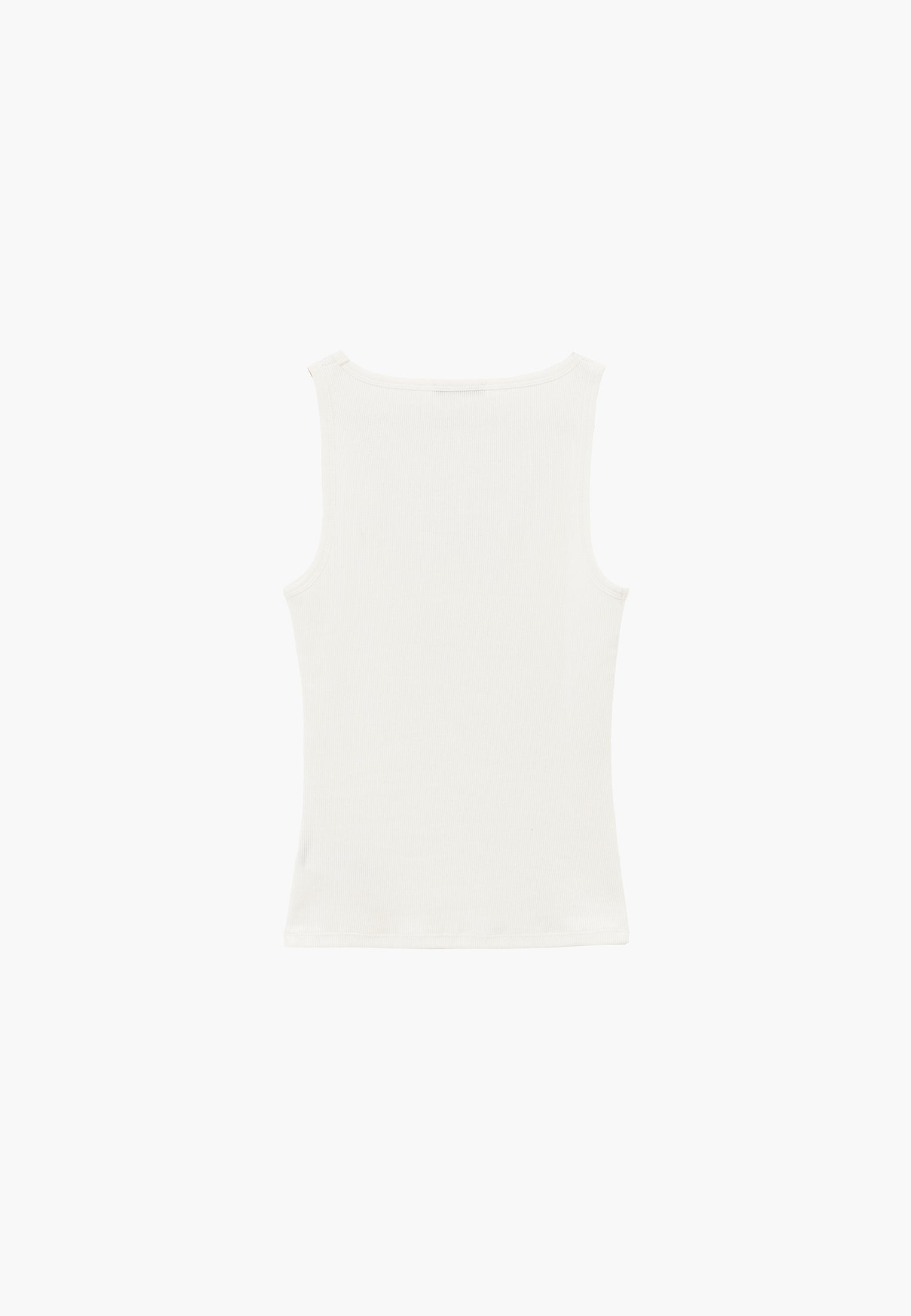 Sleeveless Bodycon Tank Top with Square Neckline - ICE MILK