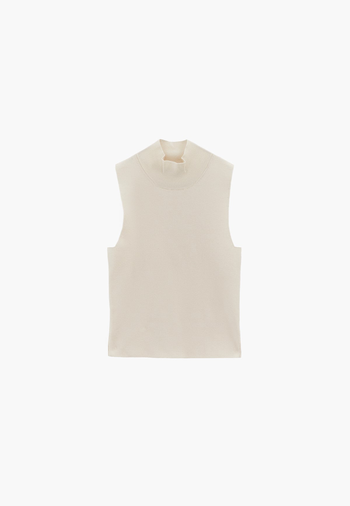 High Neck Slim Tank Top - ICE MILK