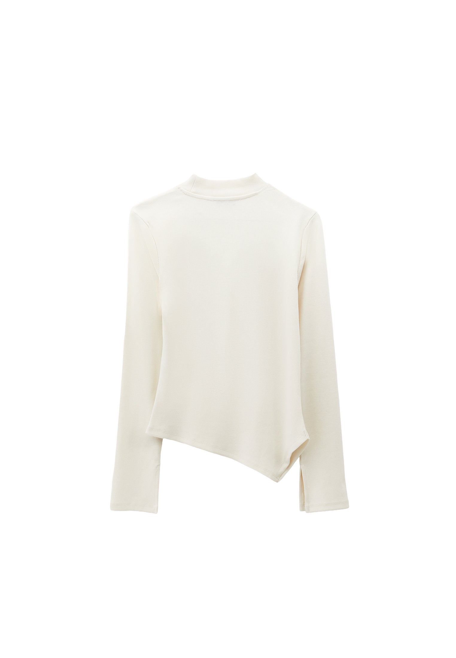 Long Sleeve T-Shirt With Cut Out Details - ICE MILK