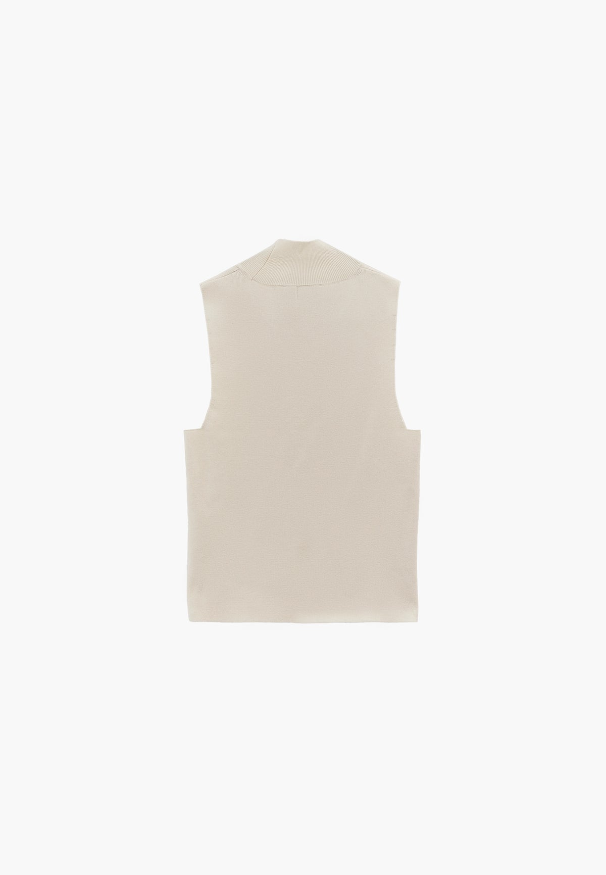 High Neck Slim Tank Top - ICE MILK