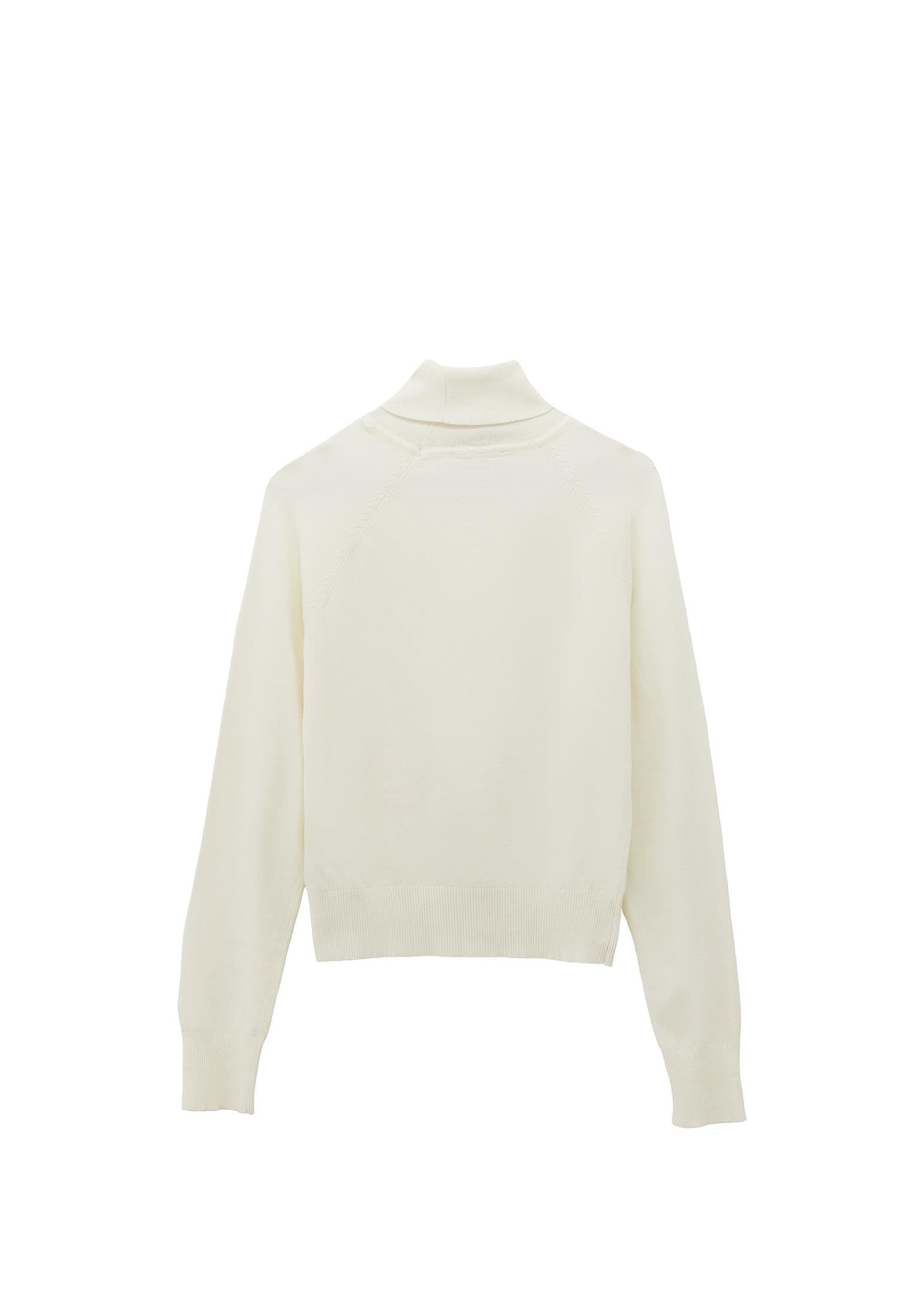 Slim Fit Turtleneck Knitwear - ICE MILK