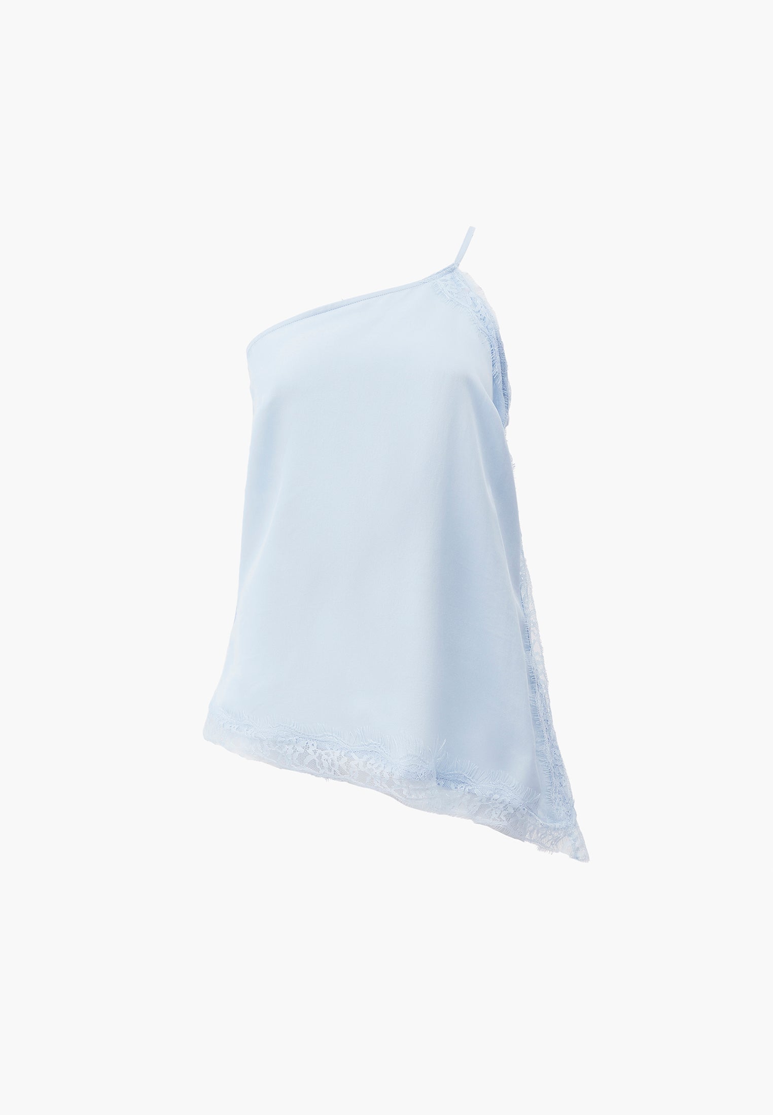 Asymmetrical Sleeveless Blouse - ICE WATER