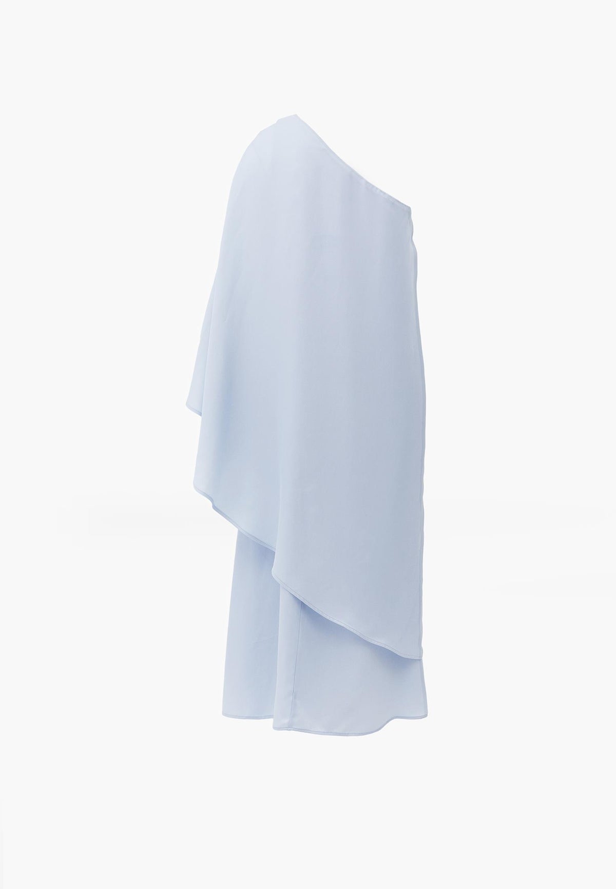 Asymmetric One Shoulder Long Dress - Blue