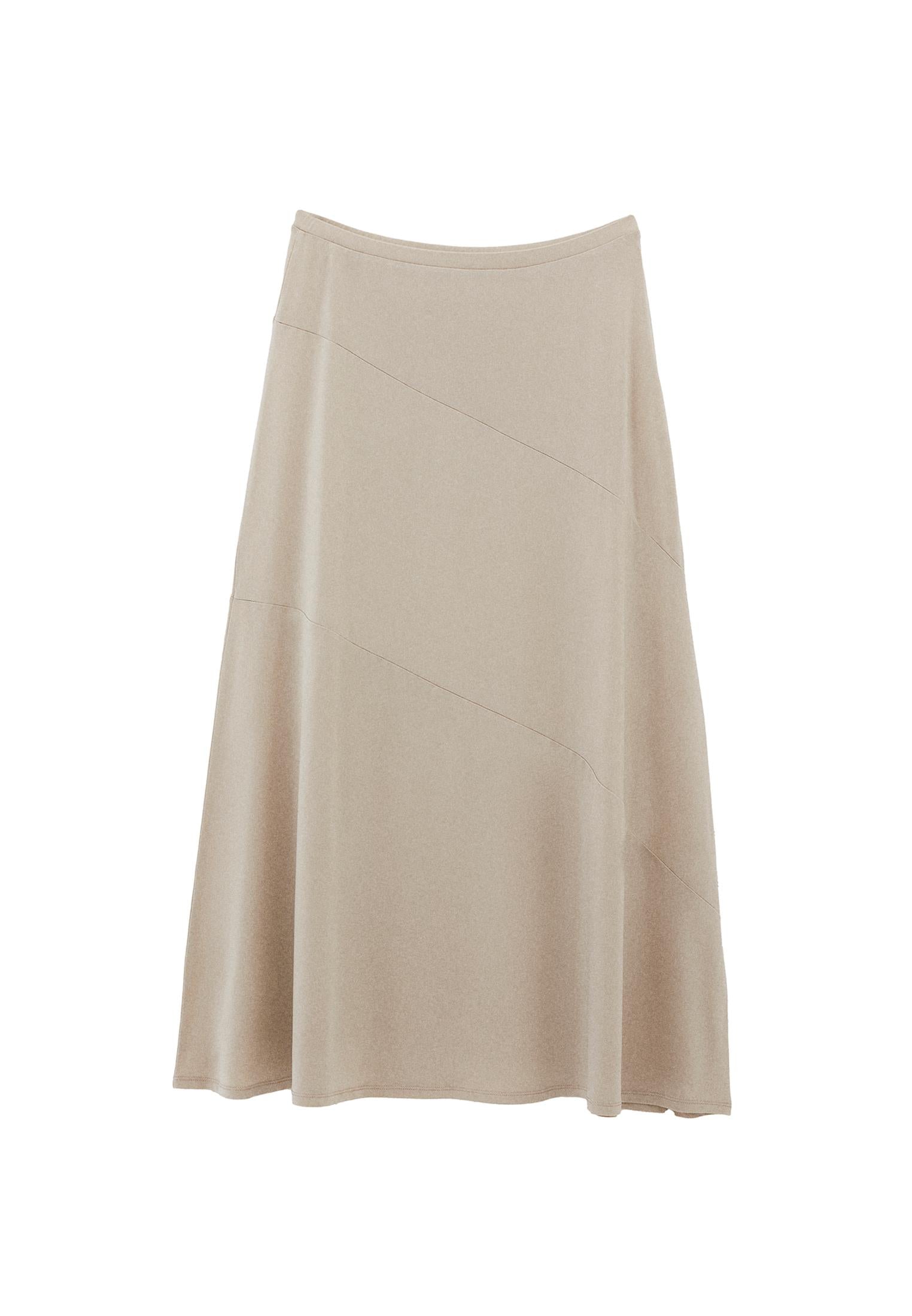 Long Skirt With Cut A-Shape - ISLAND FOSSIL