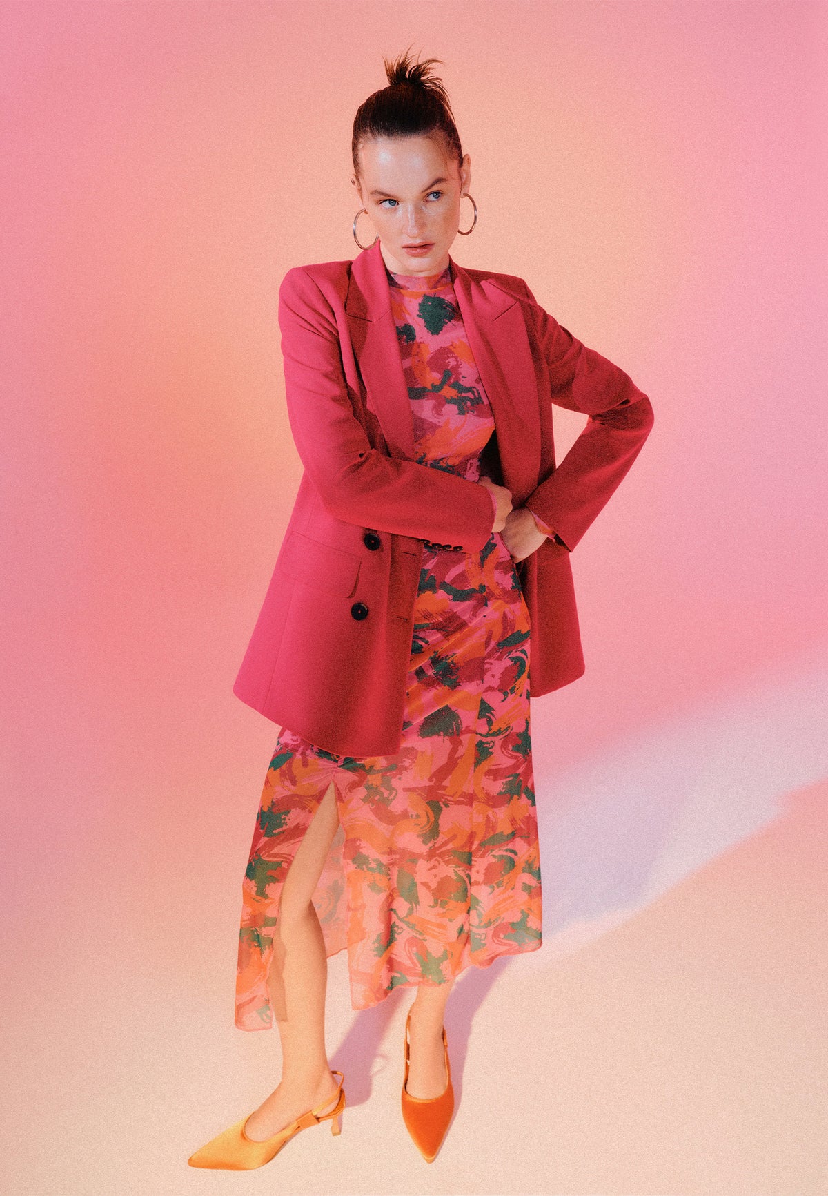 Boyfriend Fit Jacket - Pink