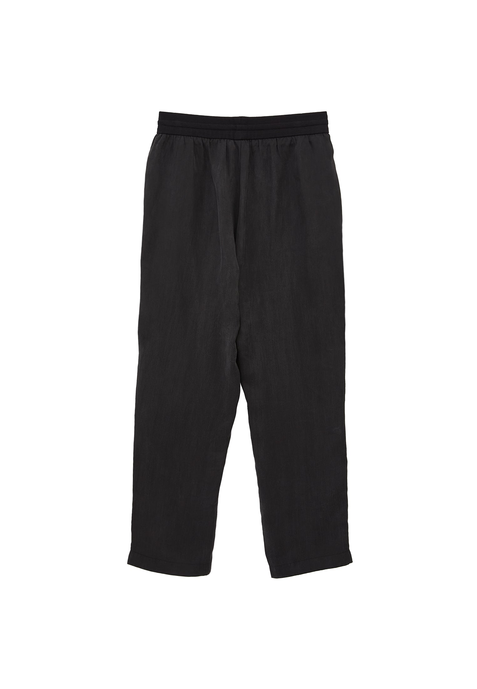 Tencel tie waist pants - JET BLACK