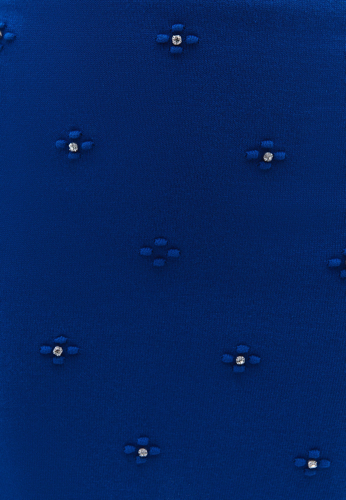 Short Slim Skirt With Stone Details - LAPIS BLUE