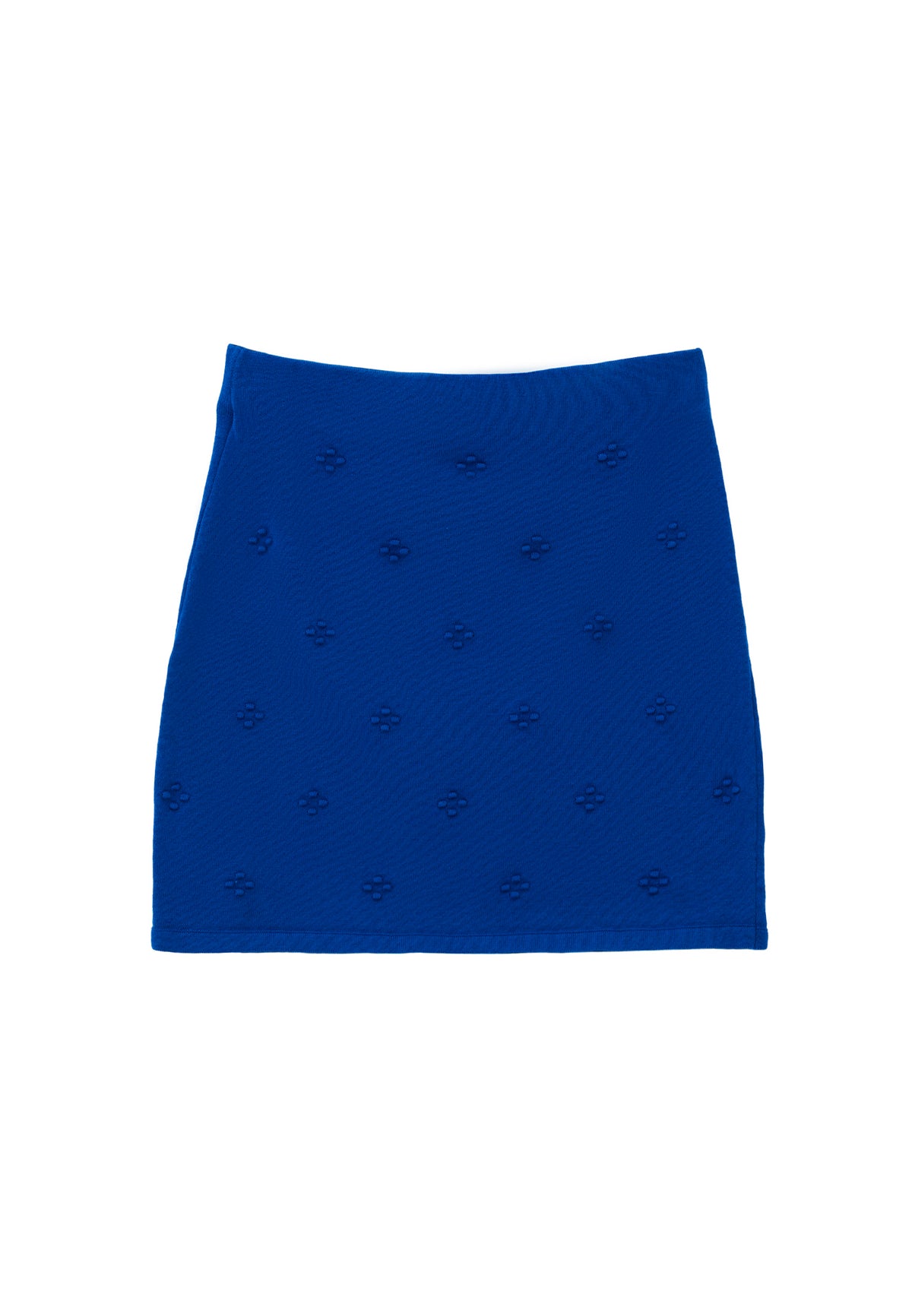 Short Slim Skirt With Stone Details - LAPIS BLUE