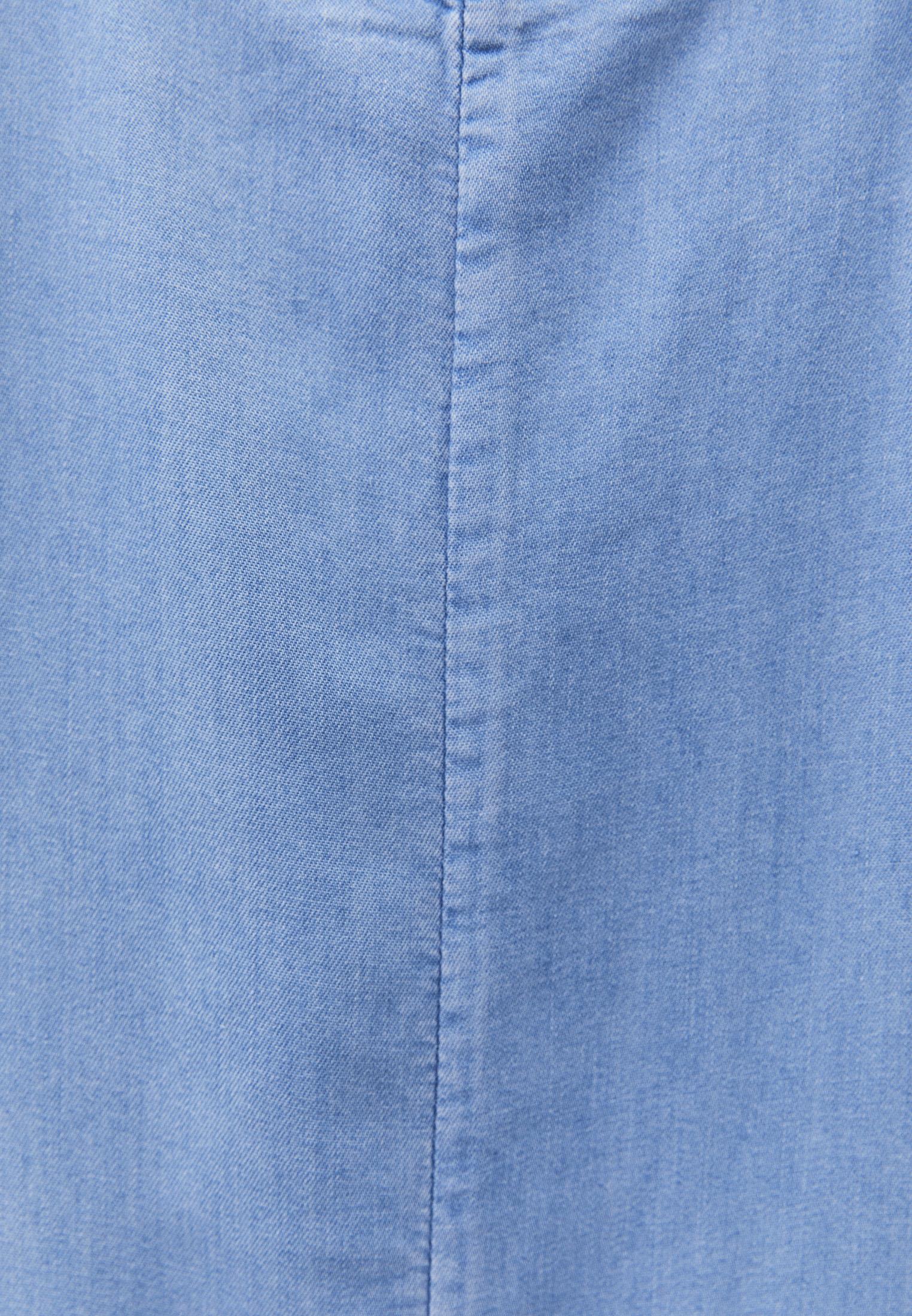 Midi Strappy A-Line Dress - LIGHT BLUE DENIM