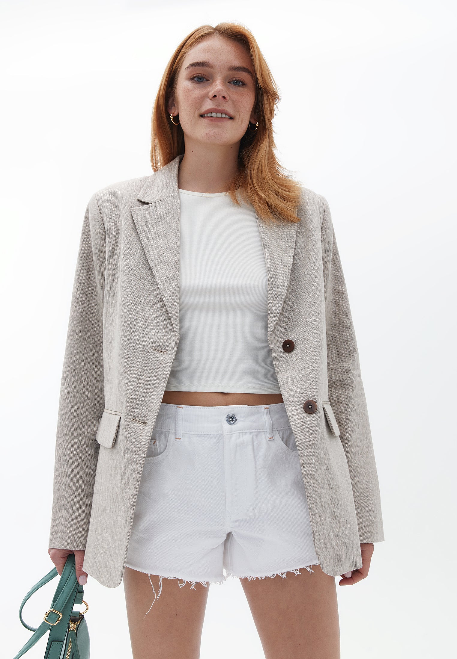 Oversize jacket - LIGHT POTTING SOIL