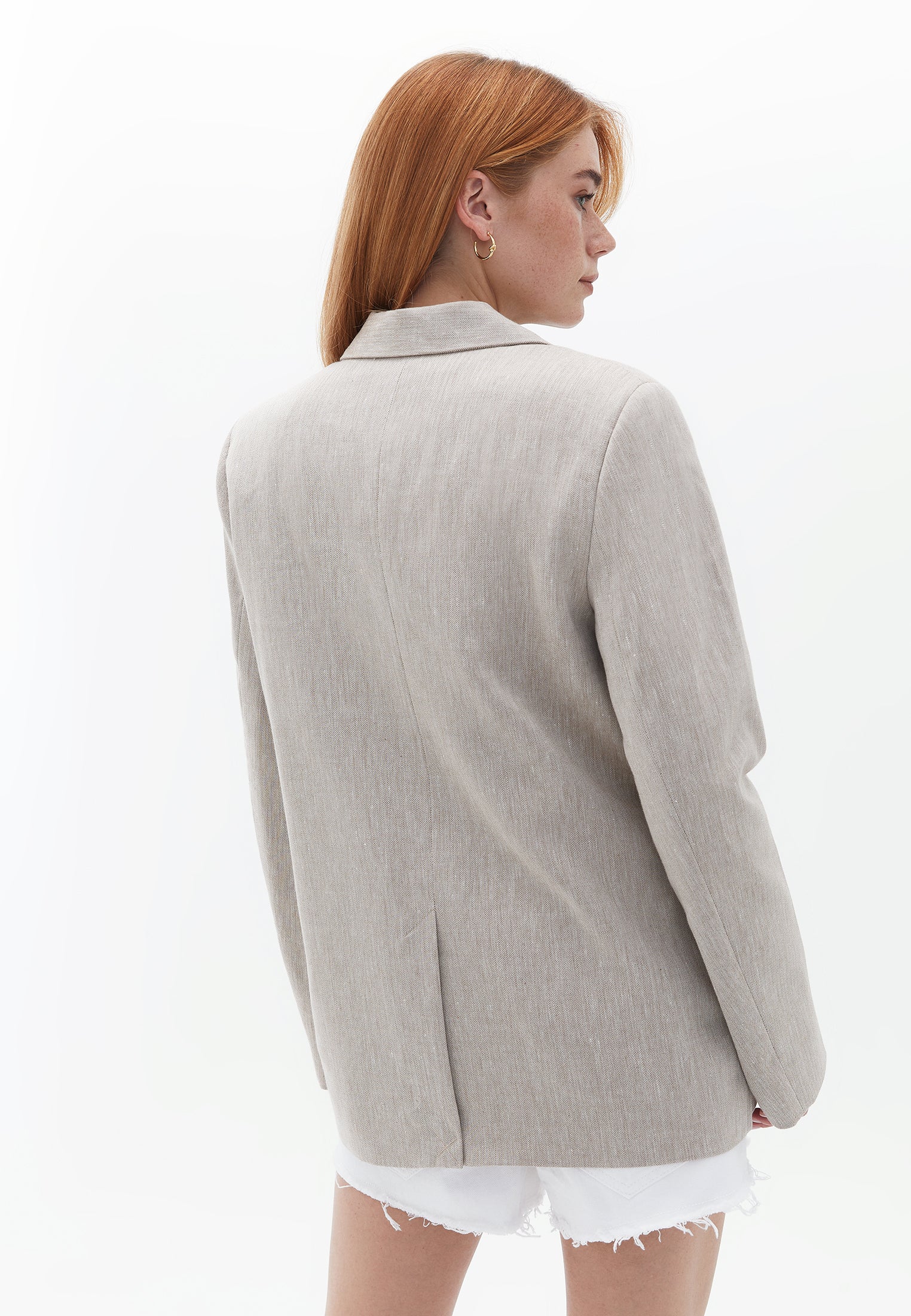 Oversize jacket - LIGHT POTTING SOIL