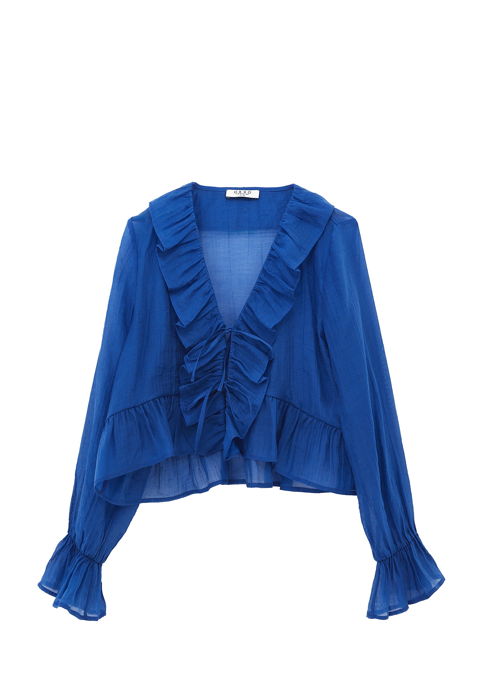 Long sleeve ruffled blouse - LIMOGES