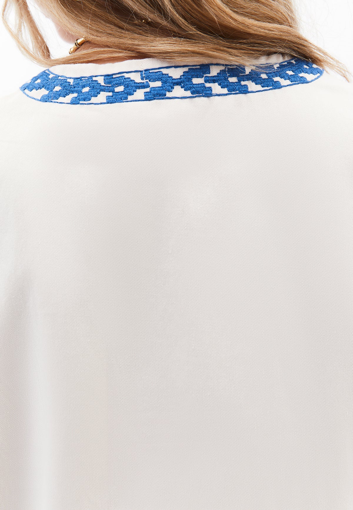 Embroidered Vest - ALMOND MILK / LIMOGES