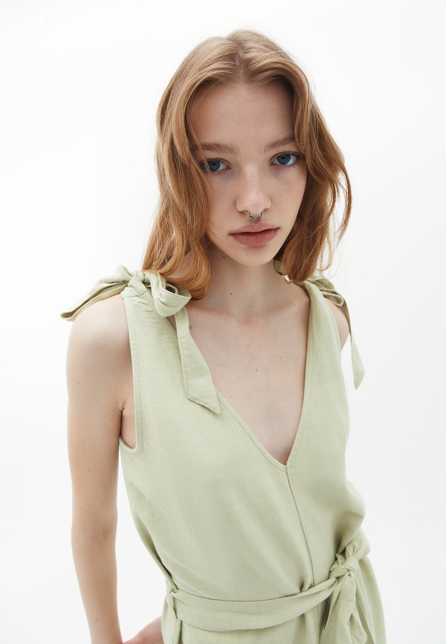 Wide leg strap overall - LINT