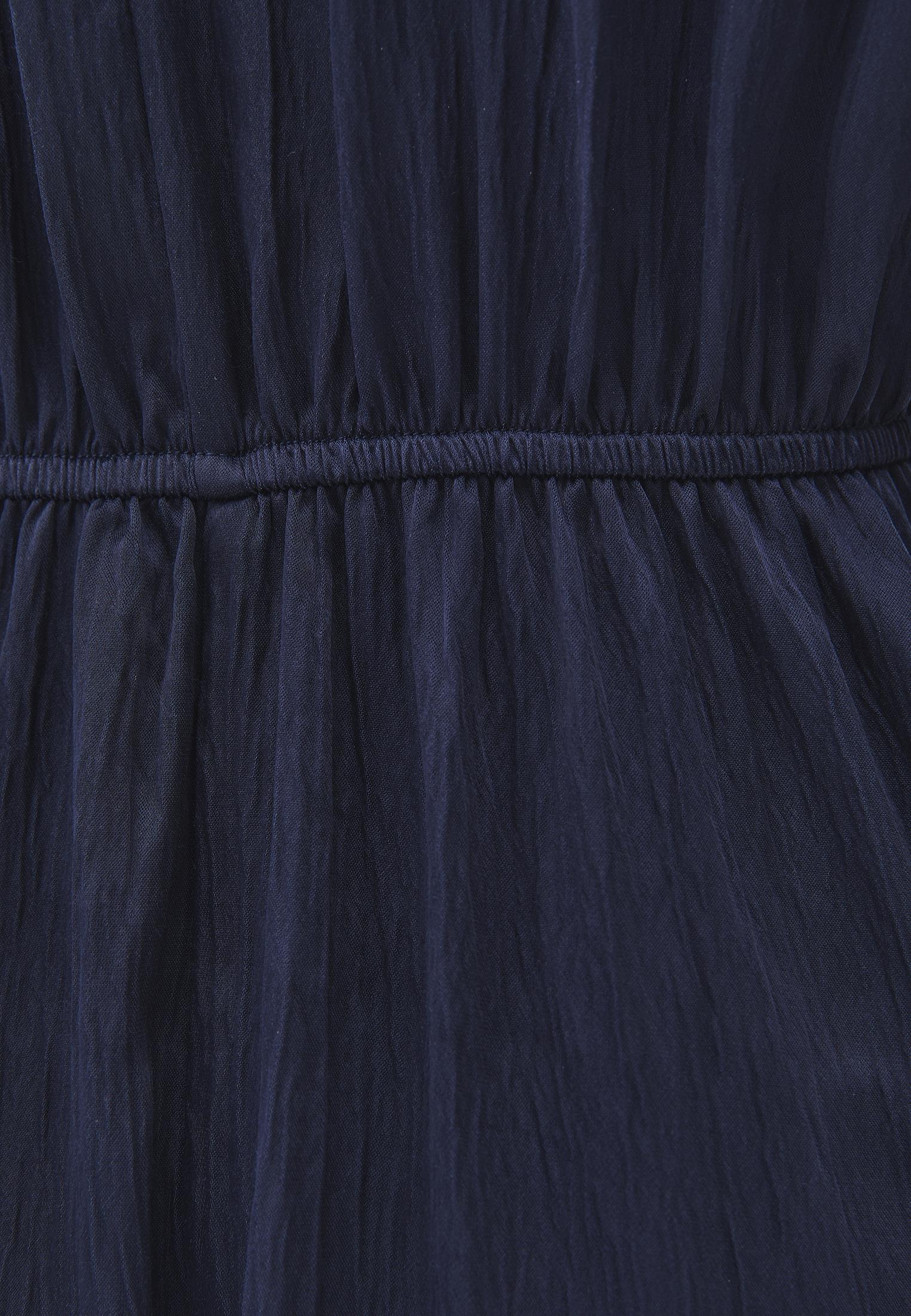 V-Neck Batwing Sleeve Long Dress - MIDNIGHT