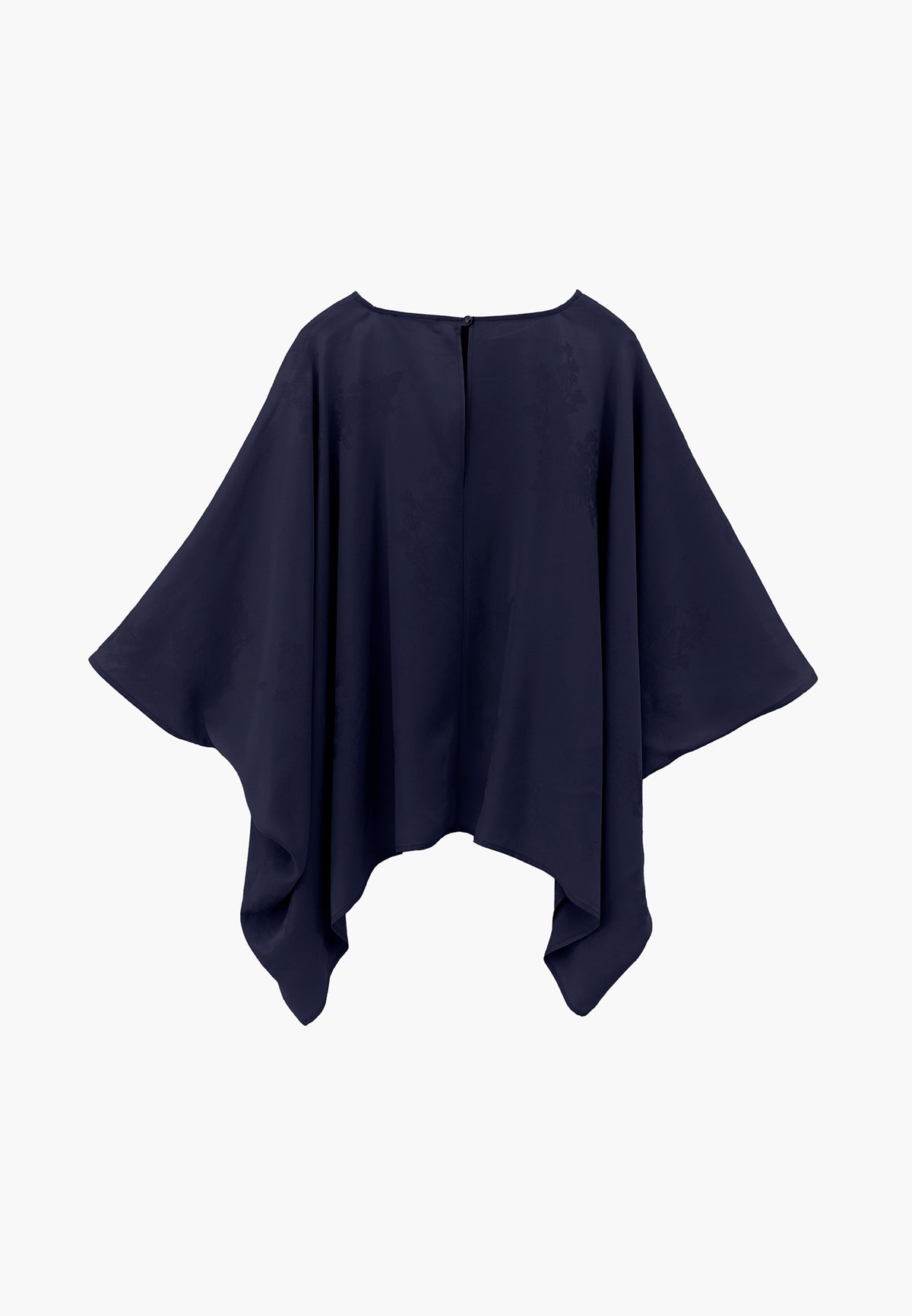 Boat Neck Batwing Sleeve Blouse - MIDNIGHT