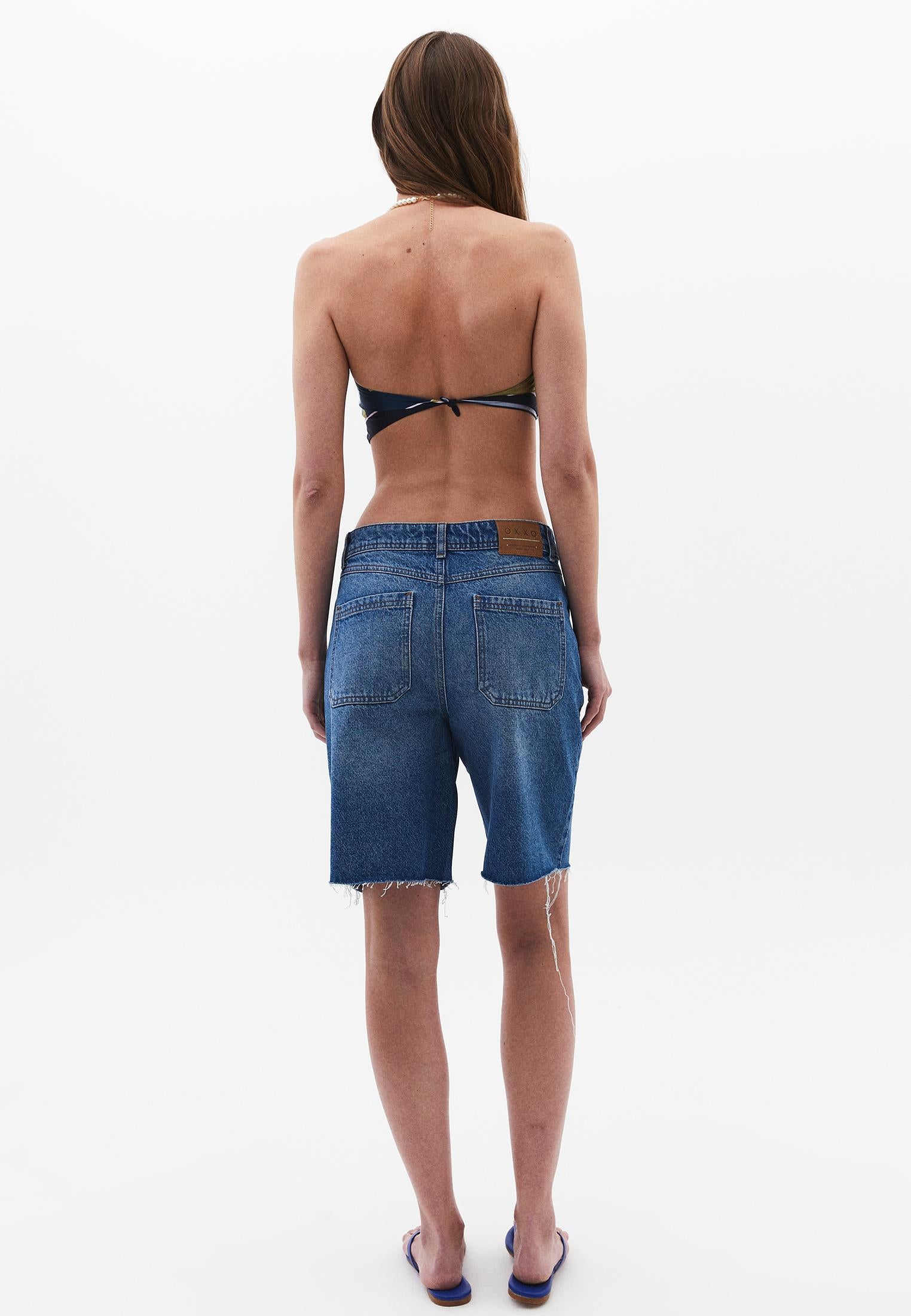 Denim Summer Shorts - MID BLUE DENIM
