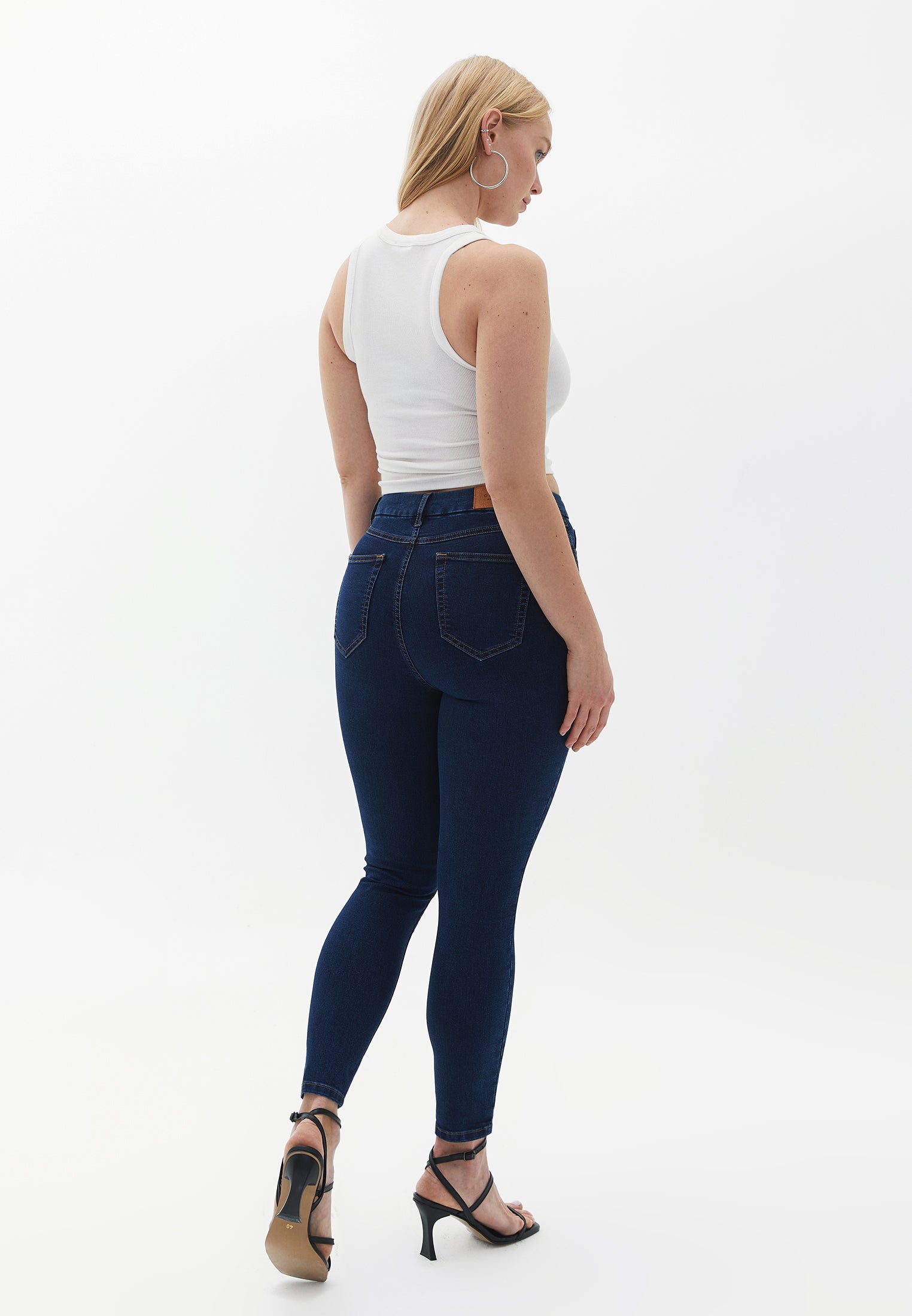 Ultra high waist jegging - MID DENIM