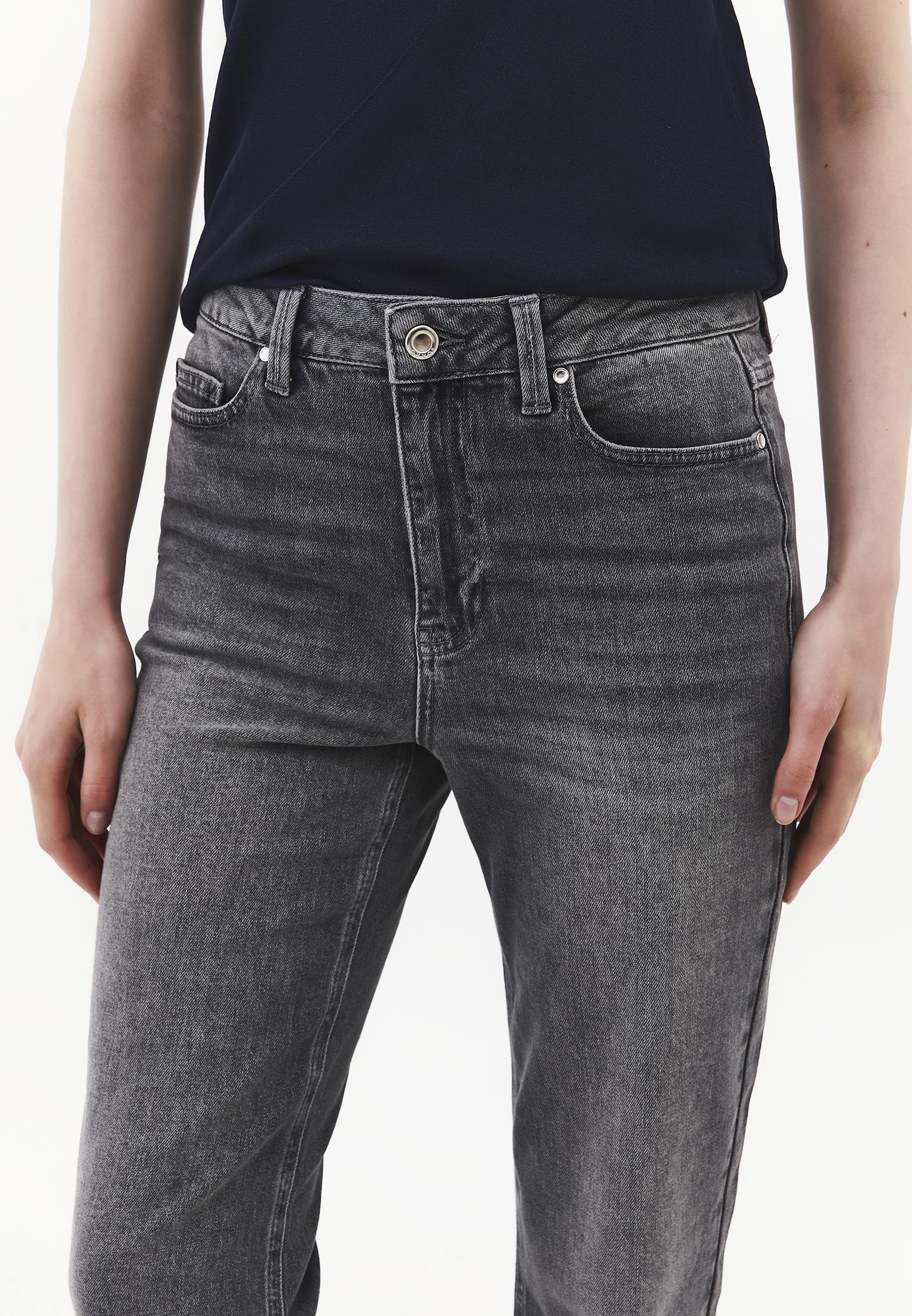 Straight Denim Pants - MID GREY DENIM