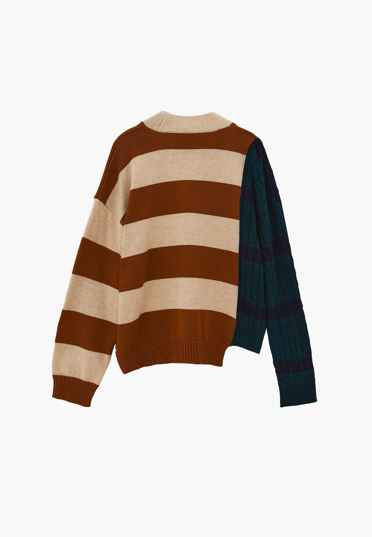 Oversize Long Knit Cardigan - Mix Color