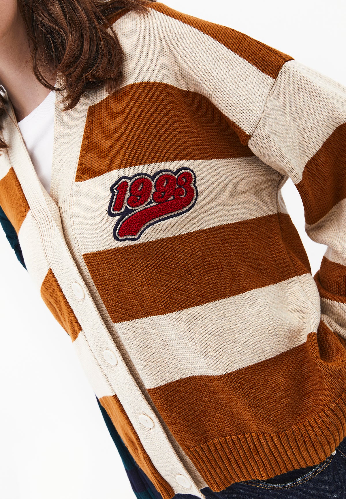 Oversize Long Knit Cardigan - Mix Color