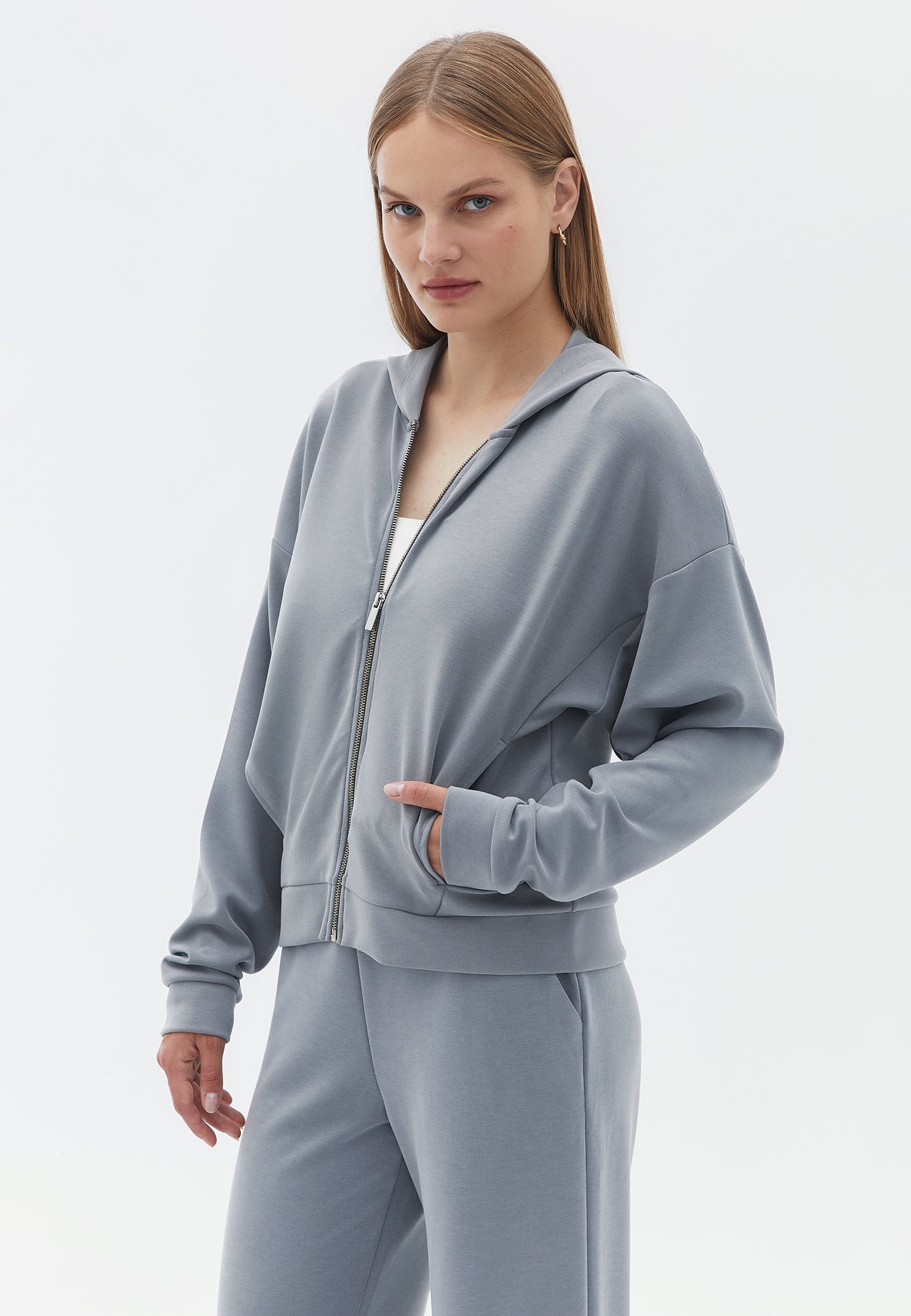 Zero collar detailed jacket - MONUMENT