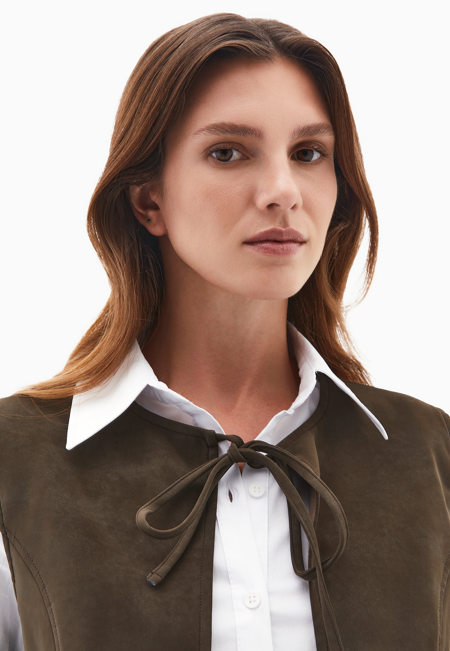 TIE SUEDE VEST - MOREL