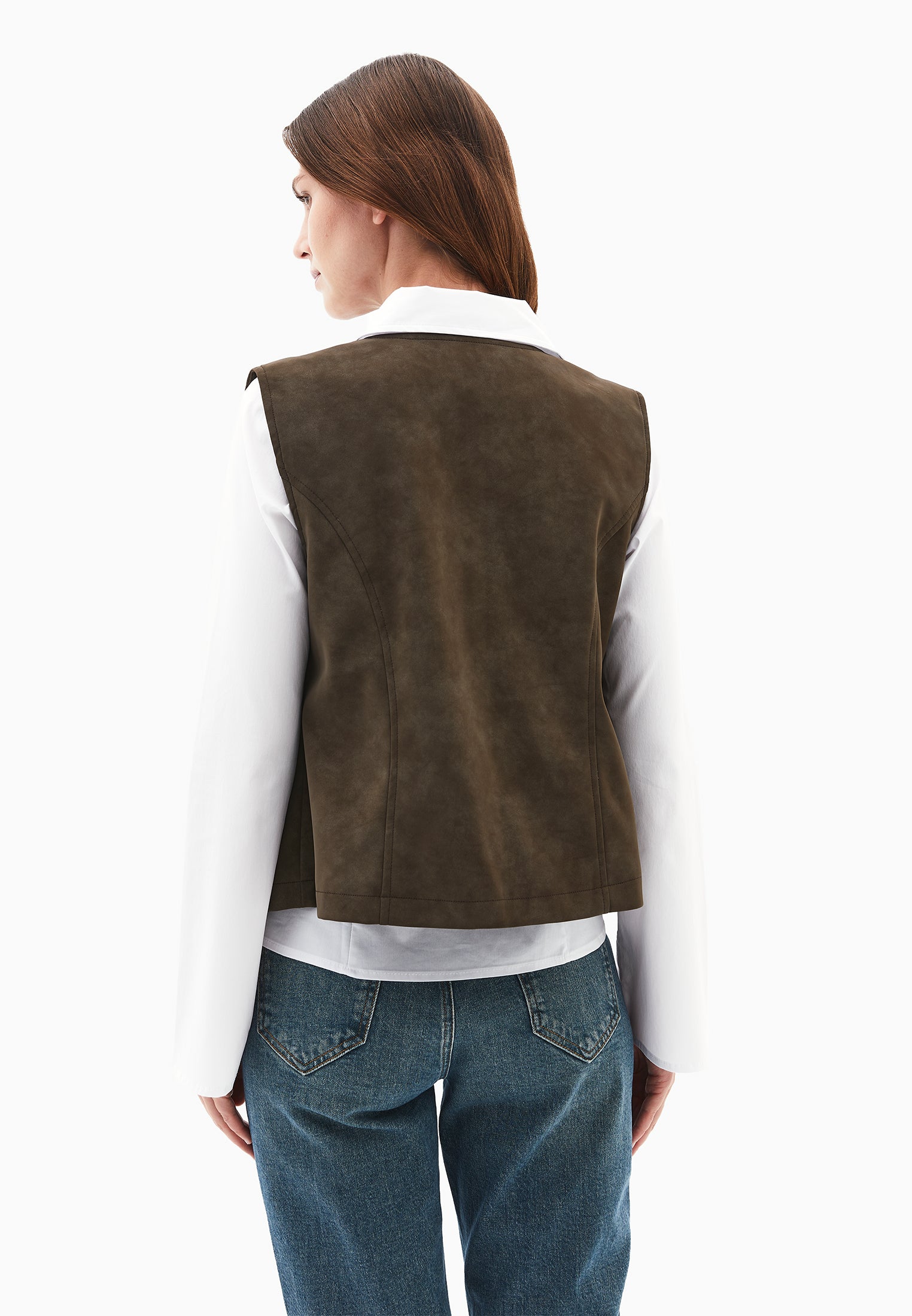 TIE SUEDE VEST - MOREL