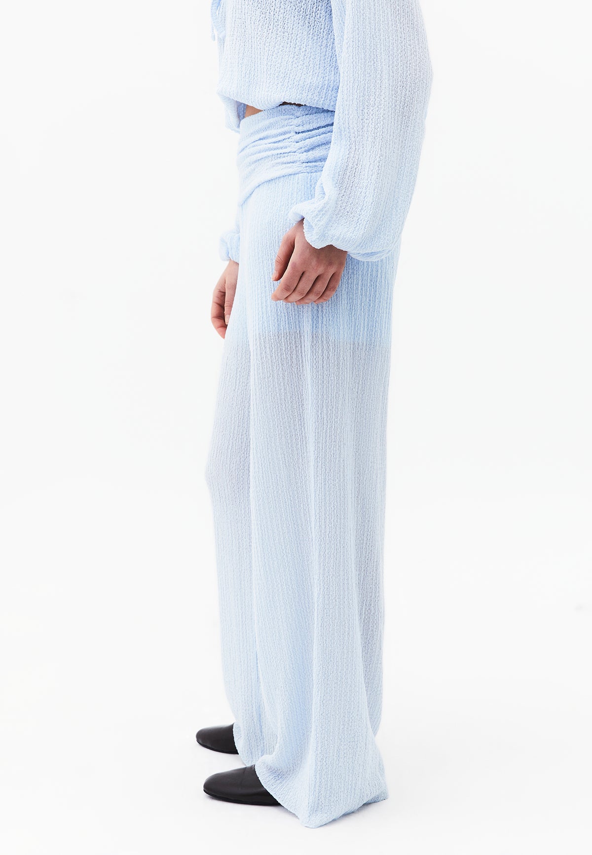 High Waist Wide Leg Pants - NANTUCKET BREEZE