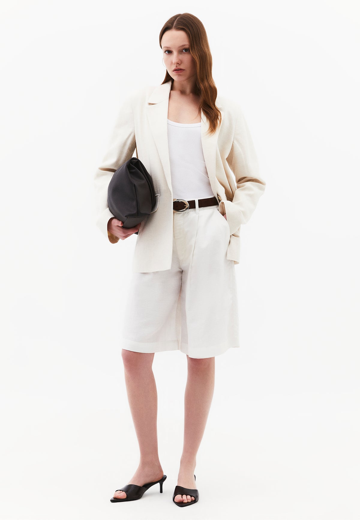Oversize Blazer Jacket - Beige
