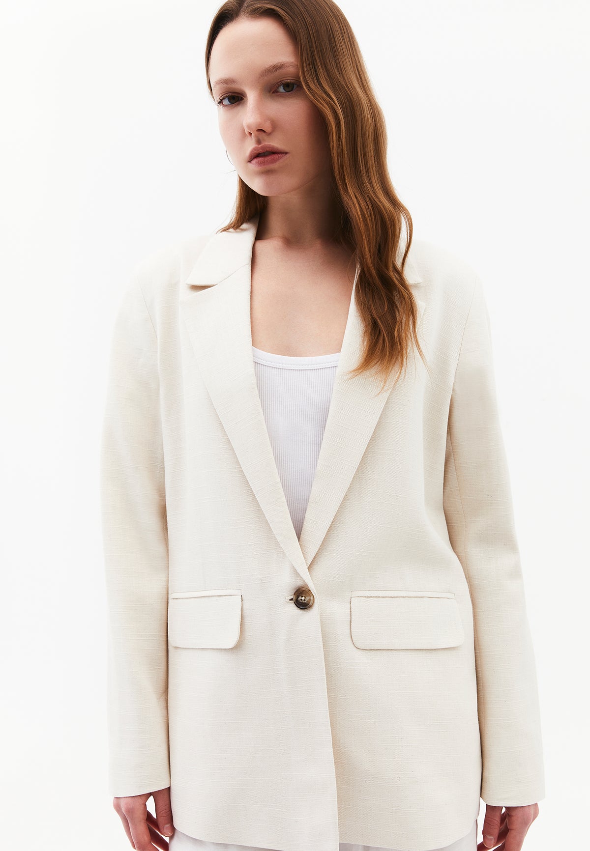 Oversize Blazer Jacket - Beige