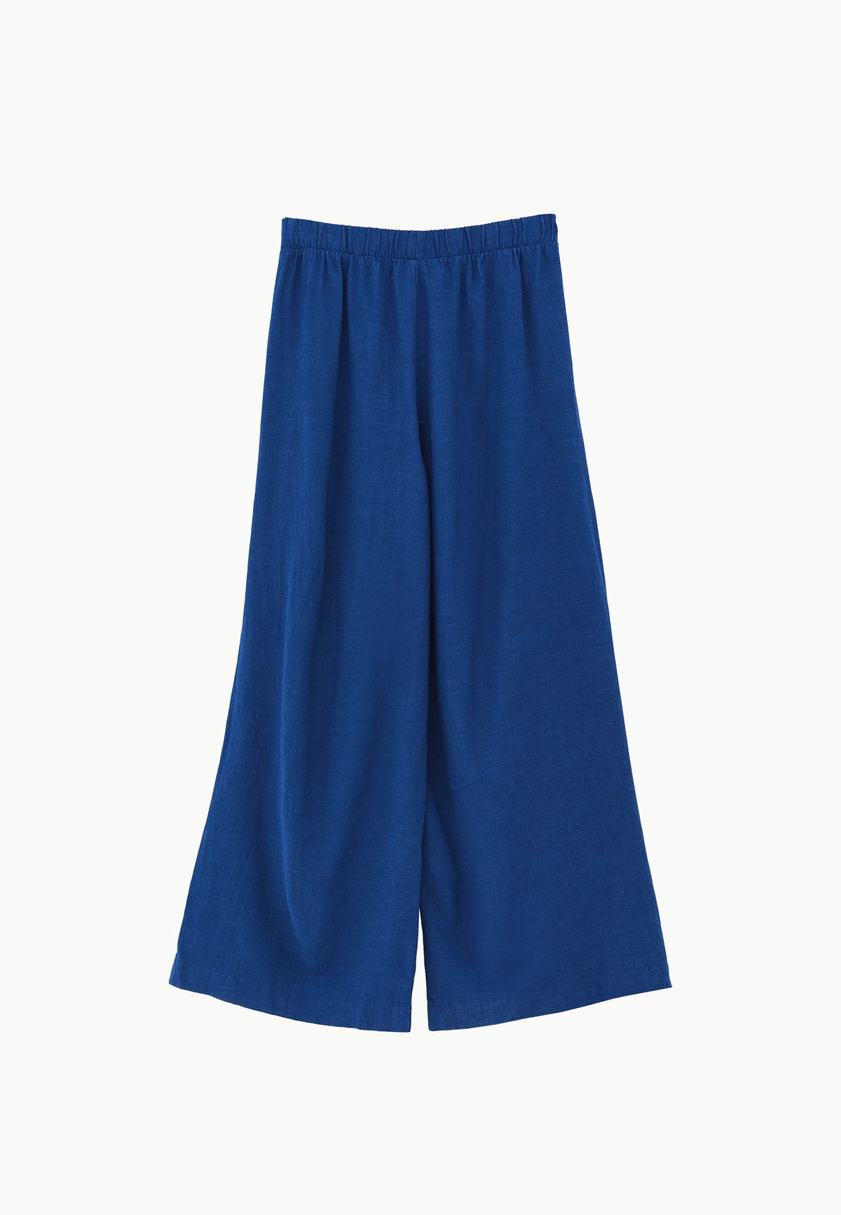 Ultra High Waist Wide Leg Pants - NAVY PEONY