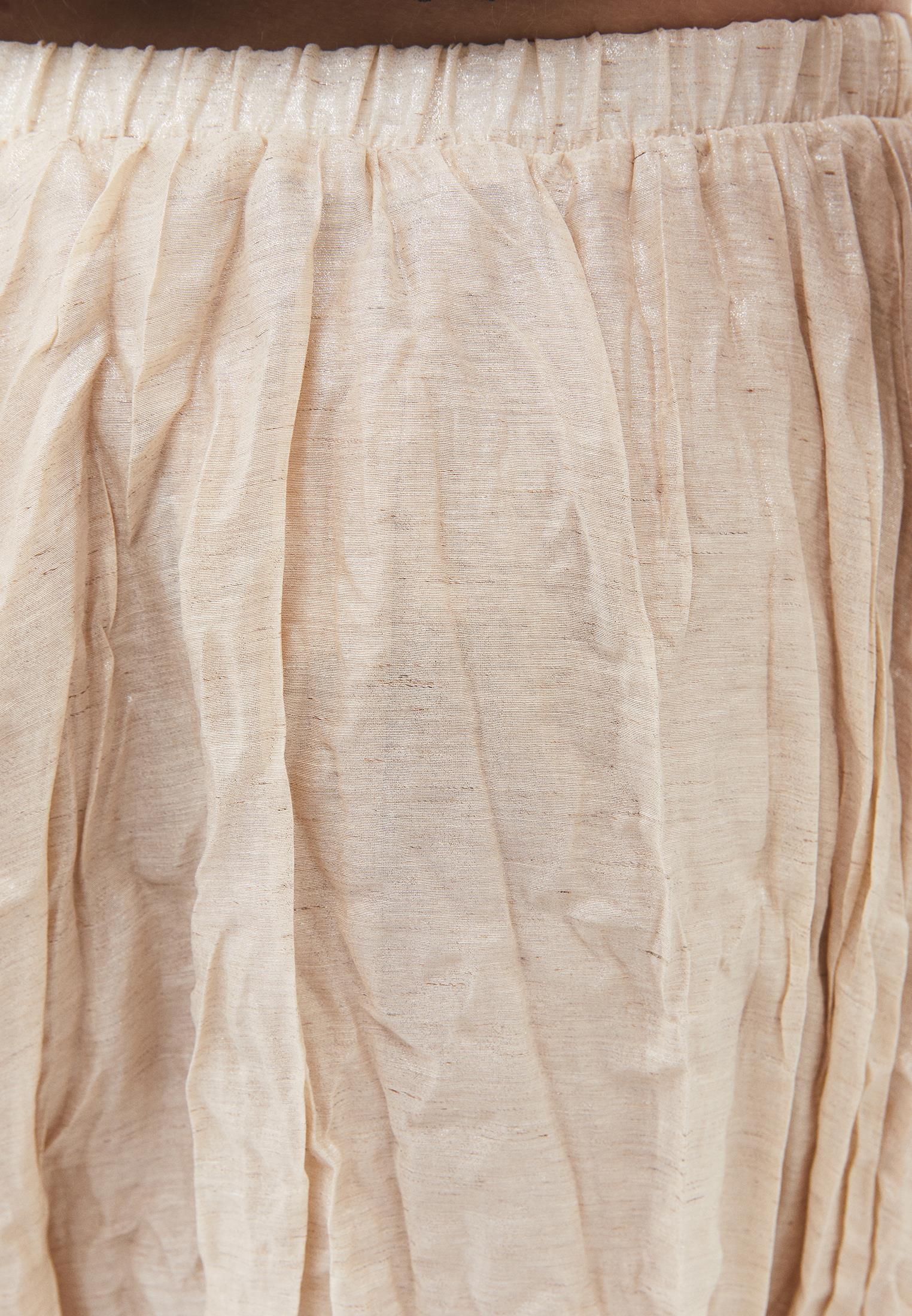 Shiny Flared Long Skirt - NOVELLE PEACH