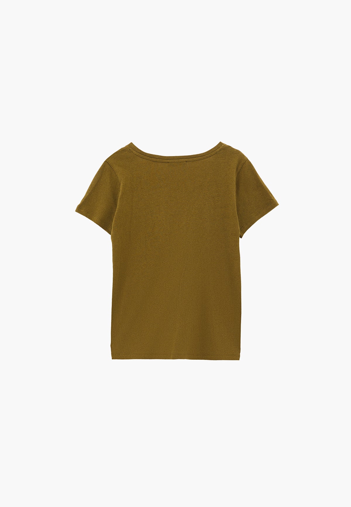 Loose Fit V Neck T-Shirt - Green