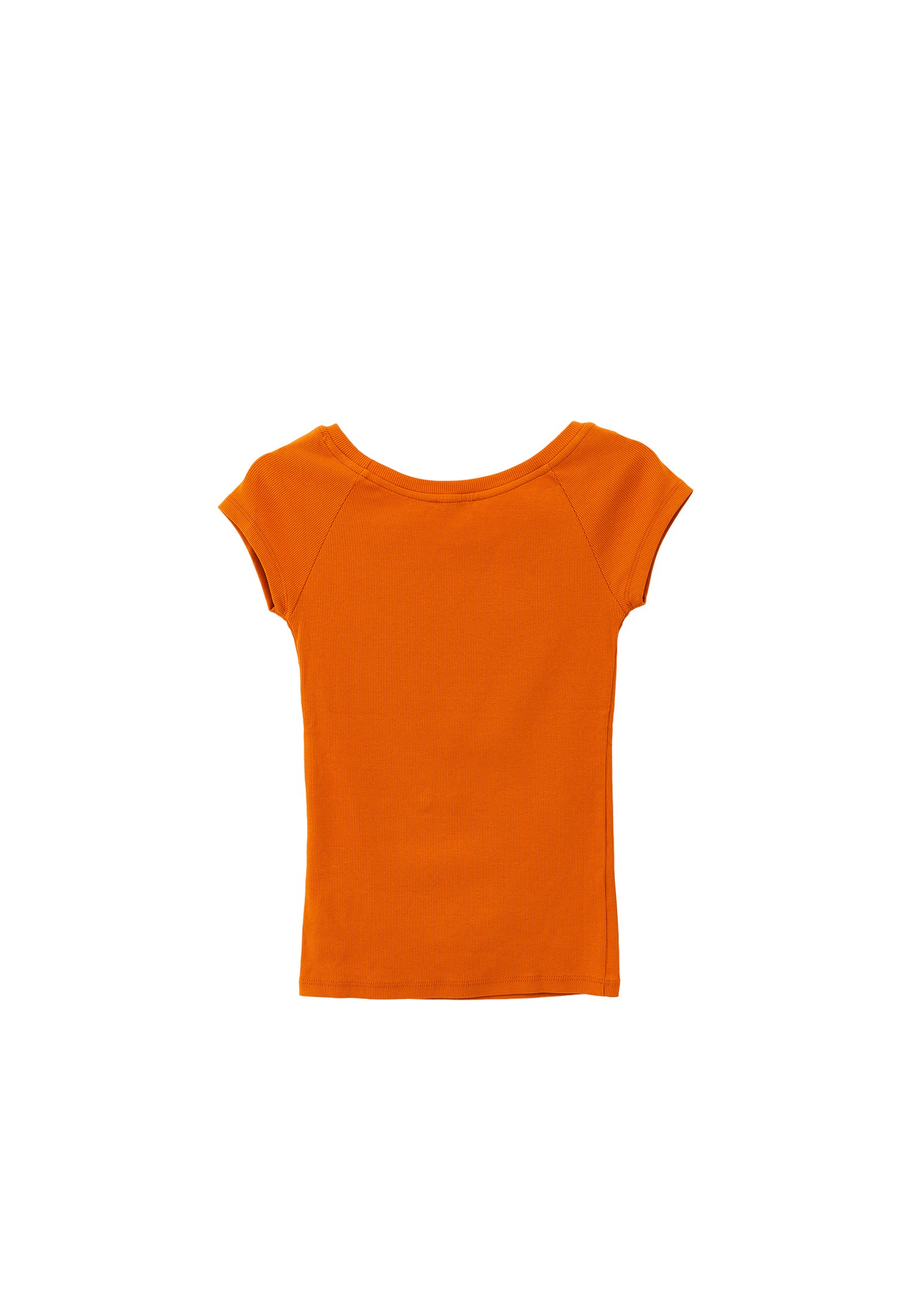 Boat neck t-shirt - ORANGE OCHRE