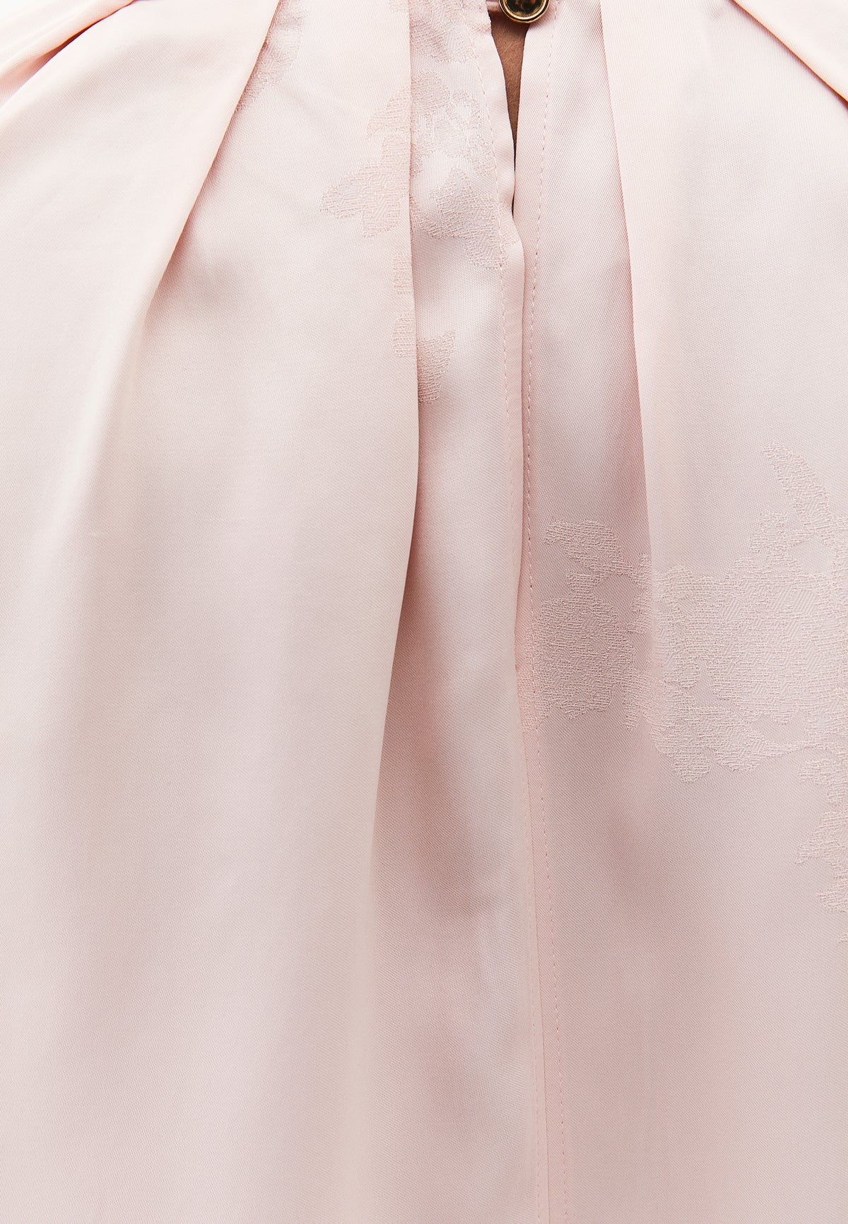 Buttoned Batwing Sleeve Blouse - PINK SALT