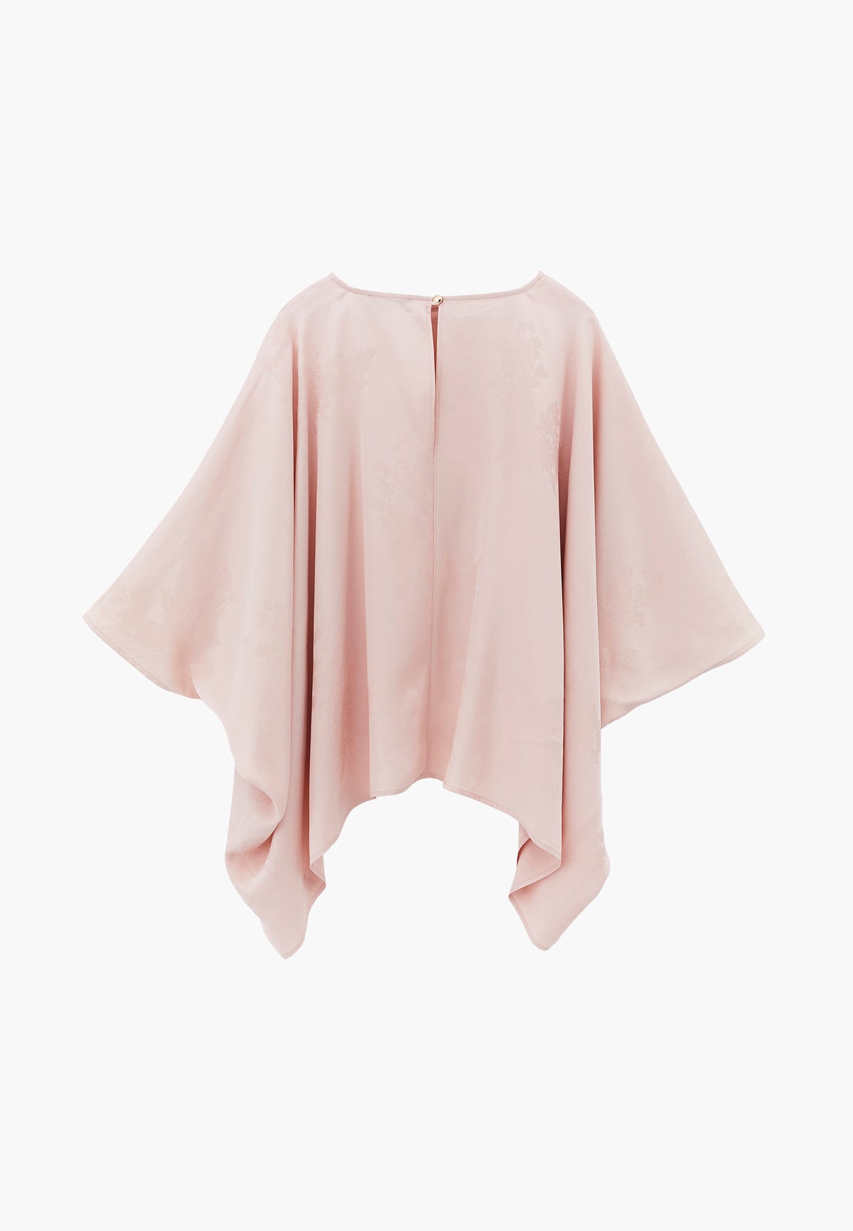 Boat Neck Batwing Sleeve Blouse - PINK SALT