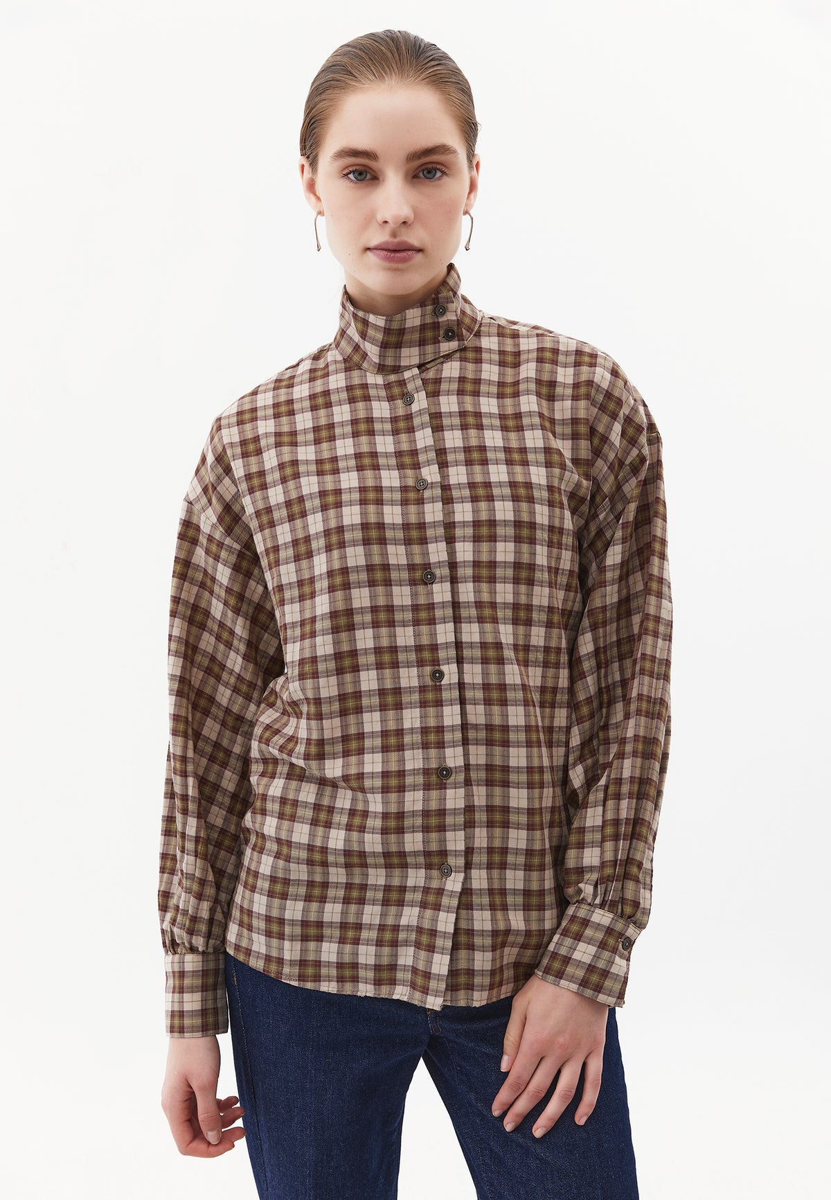 Checked Long Sleeve Shirt - Mix Color